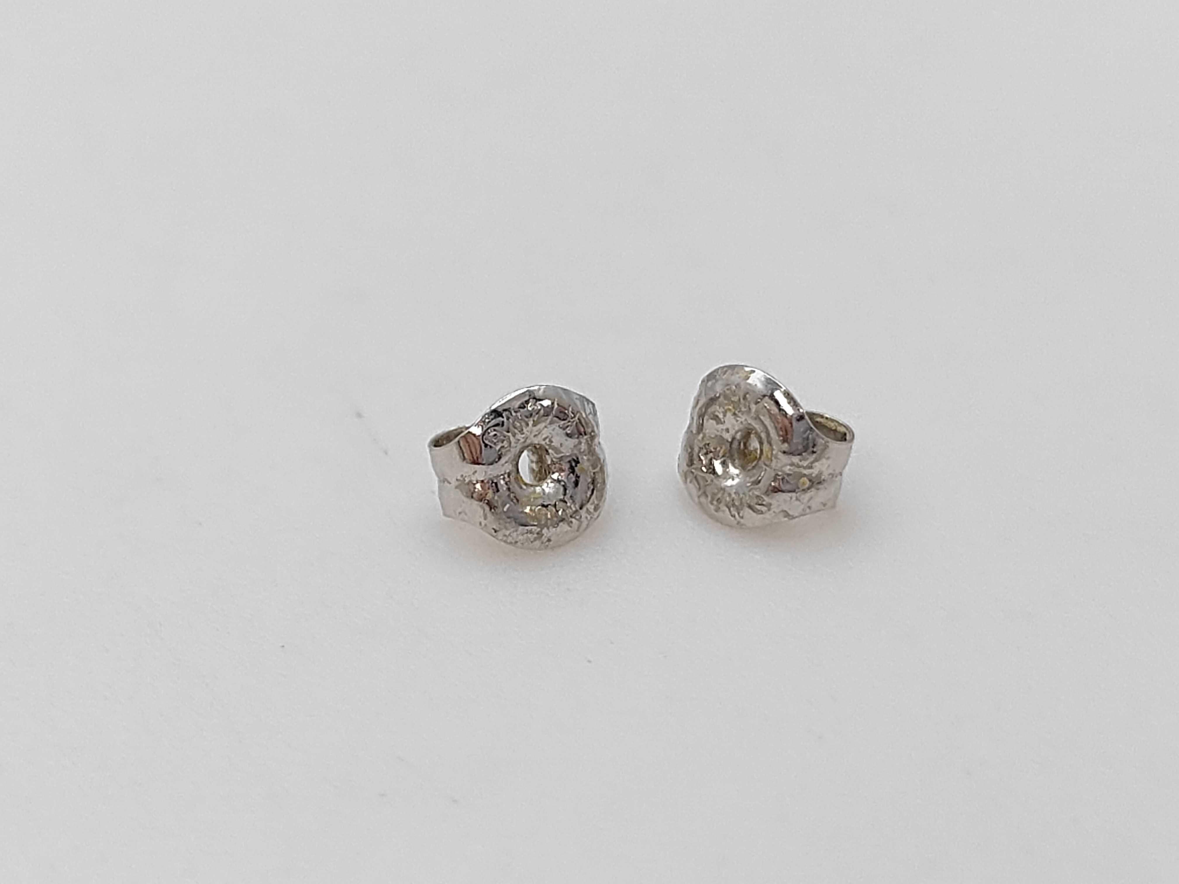 14 Karat White Gold and 7.5mm-8mm Cultured Pearl Stud Earrings