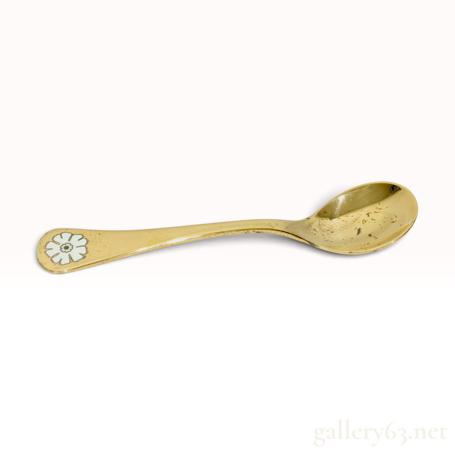 Vintage Georg Jensen 1981 Gilt Sterling Silver Annual Spoon with Box
