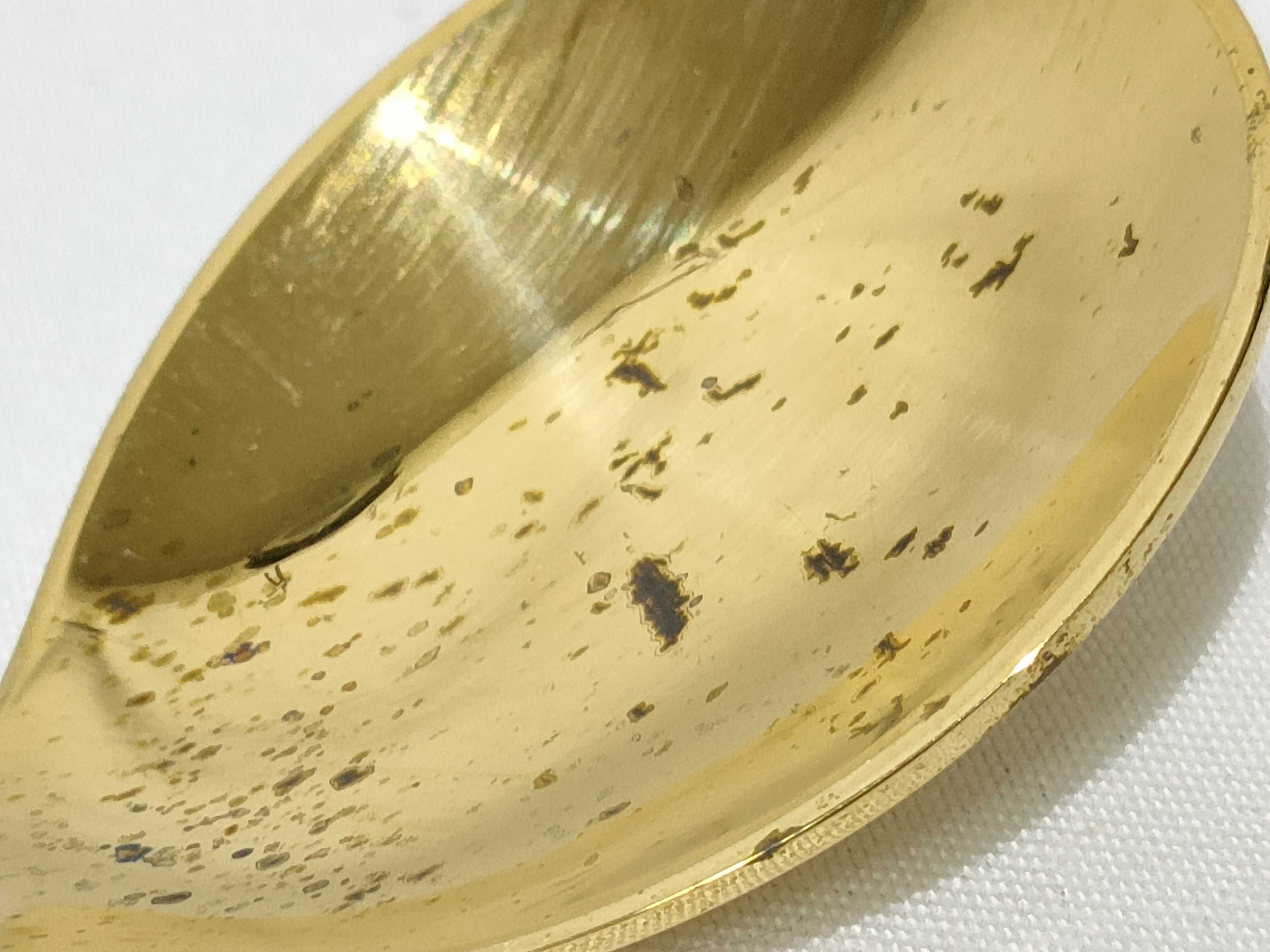 Vintage Georg Jensen 1981 Gilt Sterling Silver Annual Spoon with Box