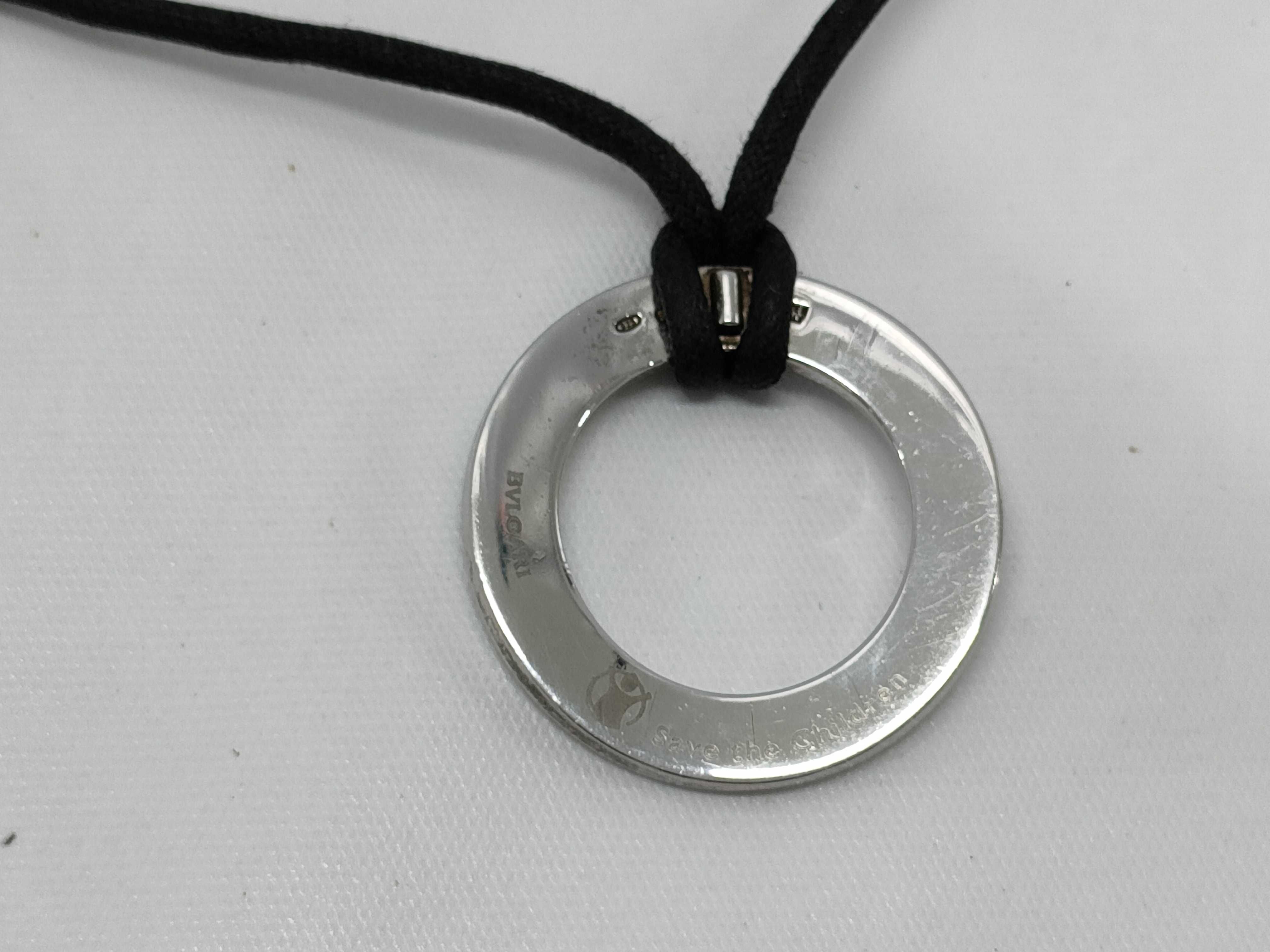 Bvlgari Save the Children Sterling Silver Ring Pendant Necklace