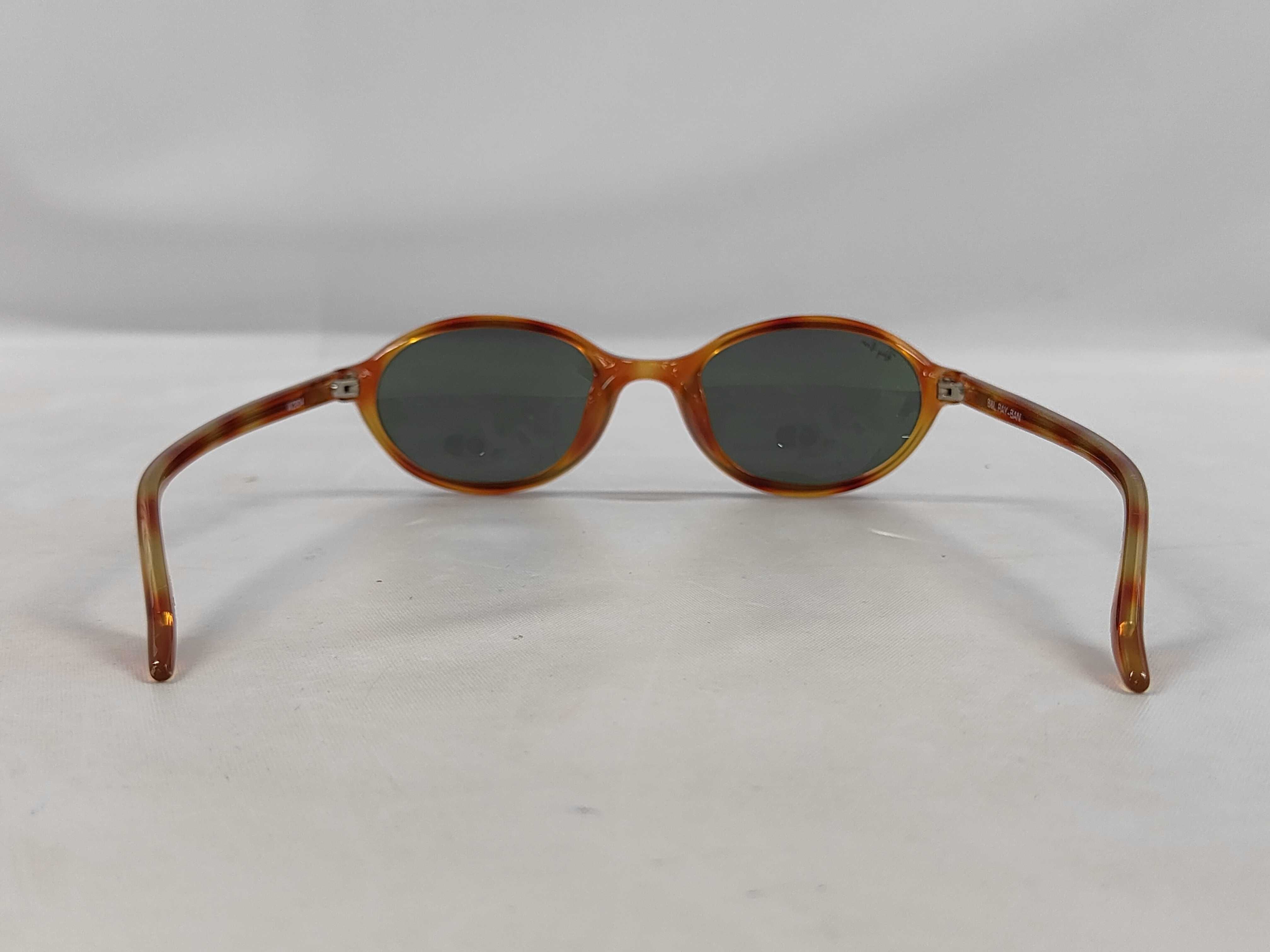 Vintage Ray-Ban W2834 Amber Tortoiseshell Acetate Oval Sunglasses with Pouch