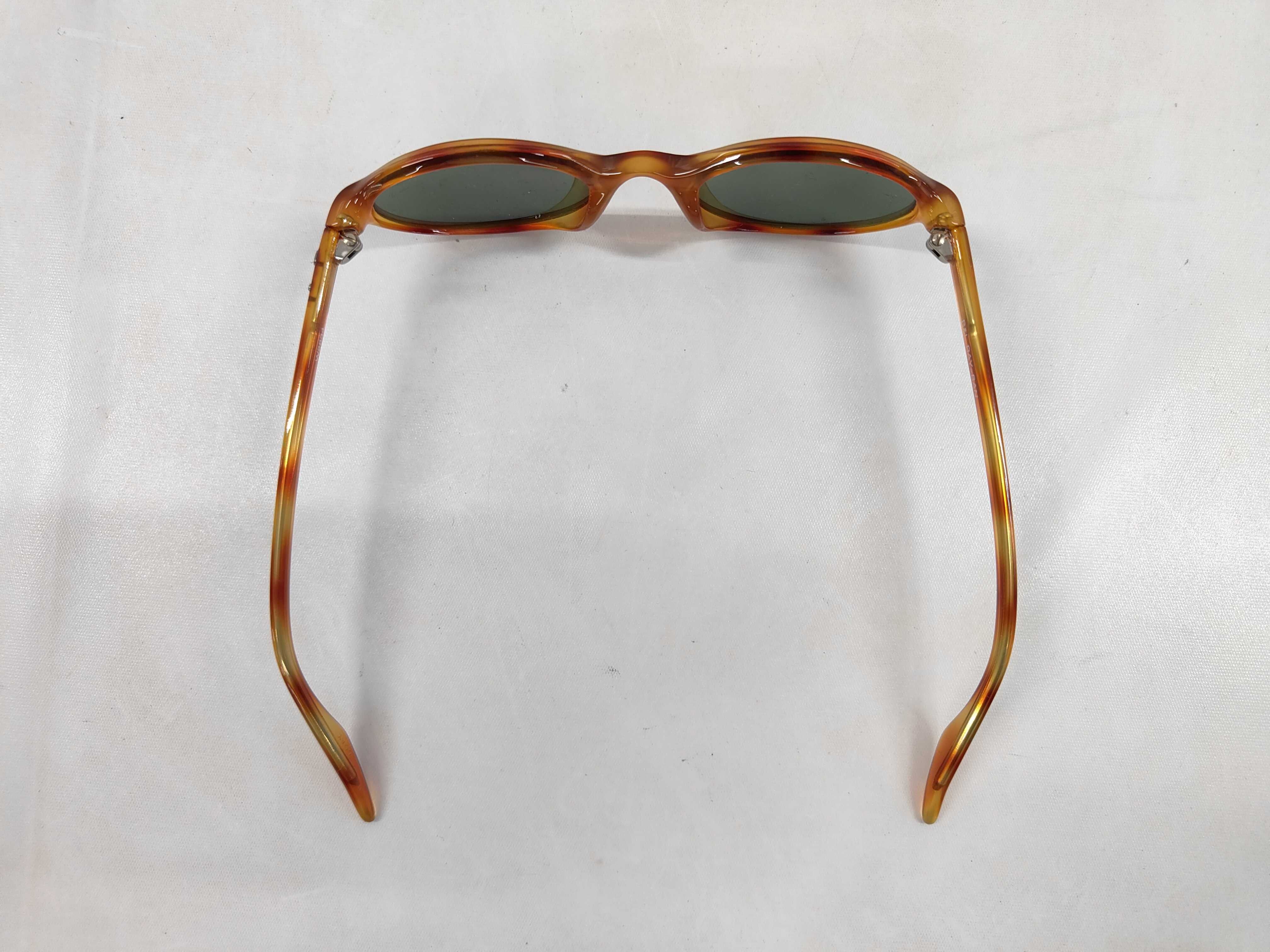 Vintage Ray-Ban W2834 Amber Tortoiseshell Acetate Oval Sunglasses with Pouch