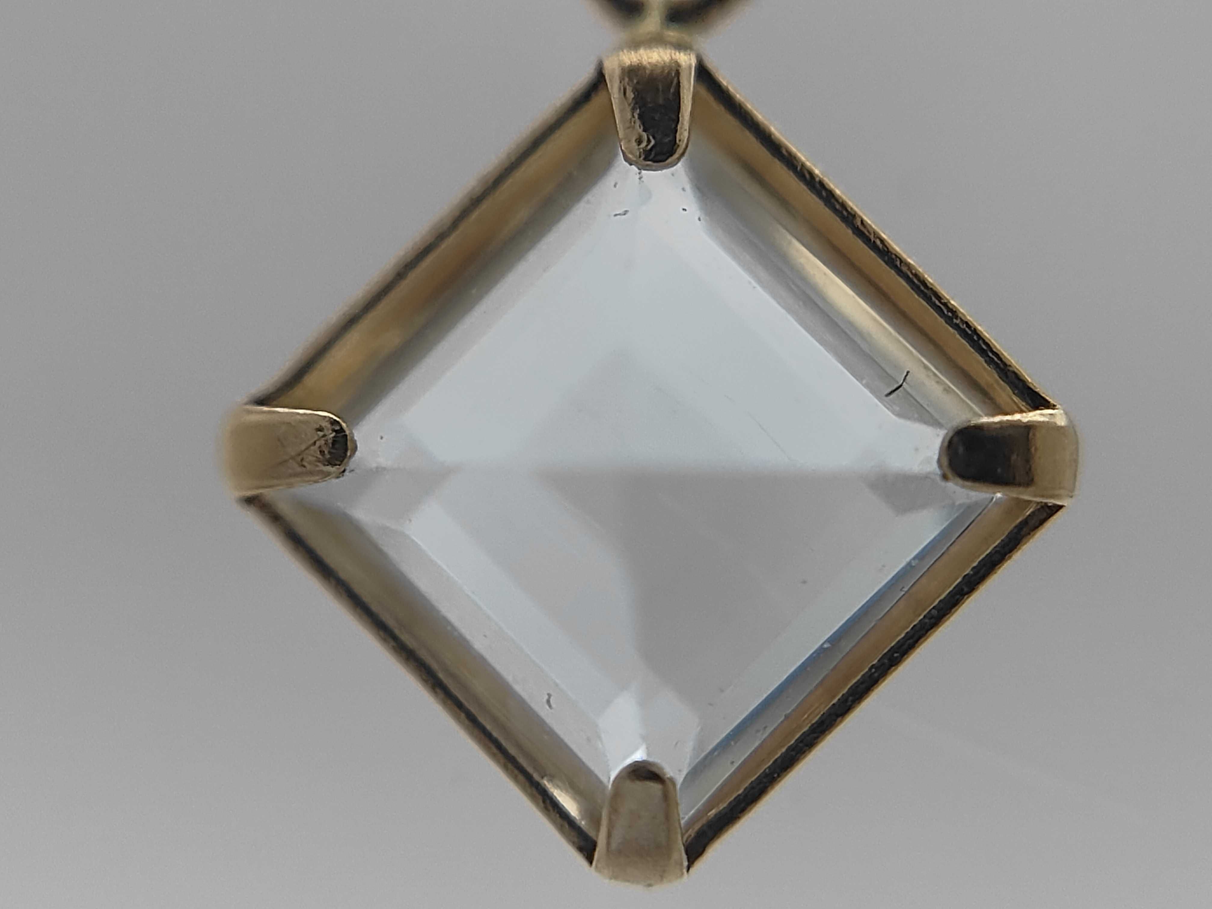 A 10 Karat Yellow Gold and 1.78ctw Clear Gemstone Drop Earrings