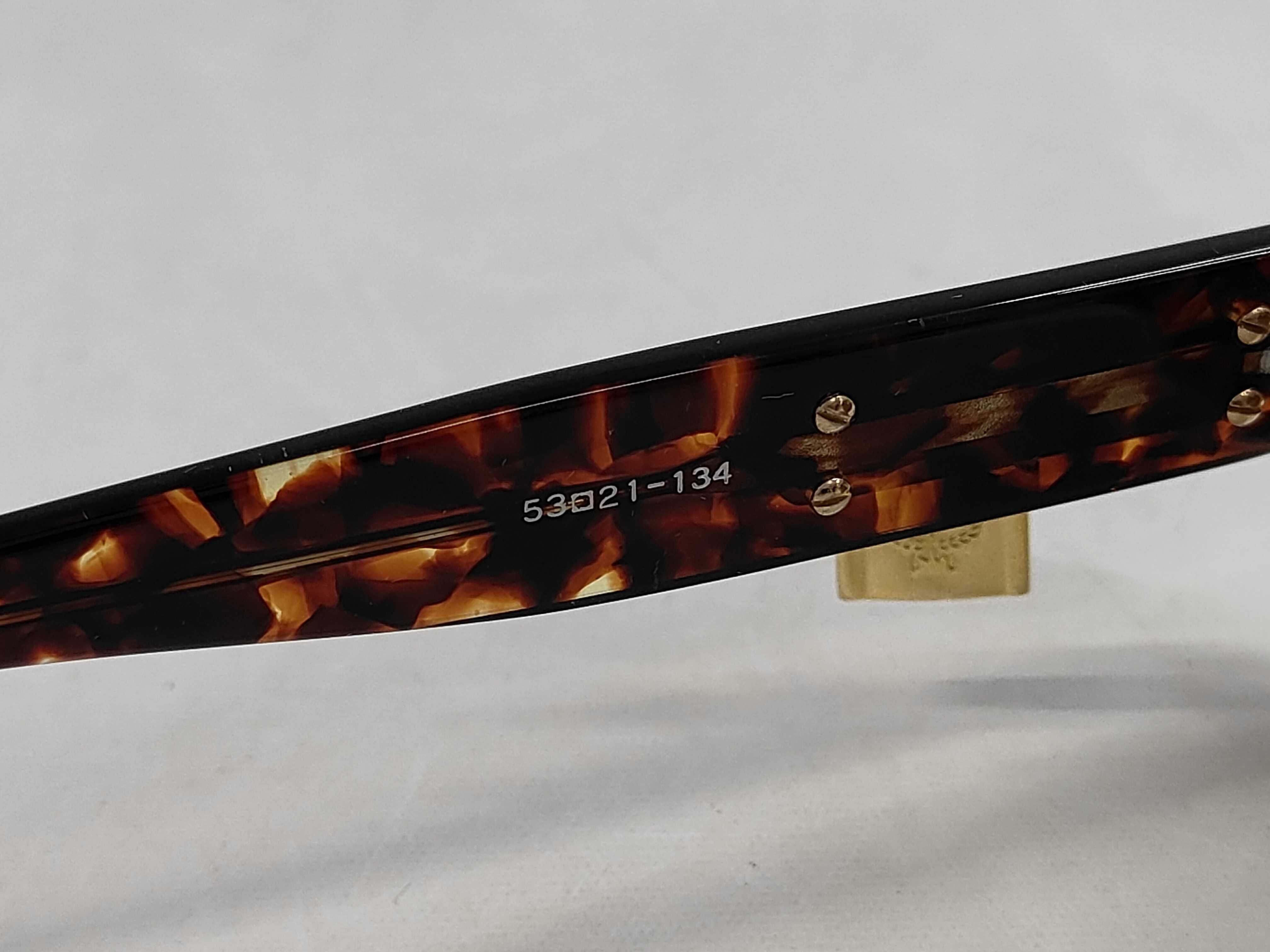 Vintage MCM 718 Gold Toned and Tortoiseshell Oval Sunglasses with Case