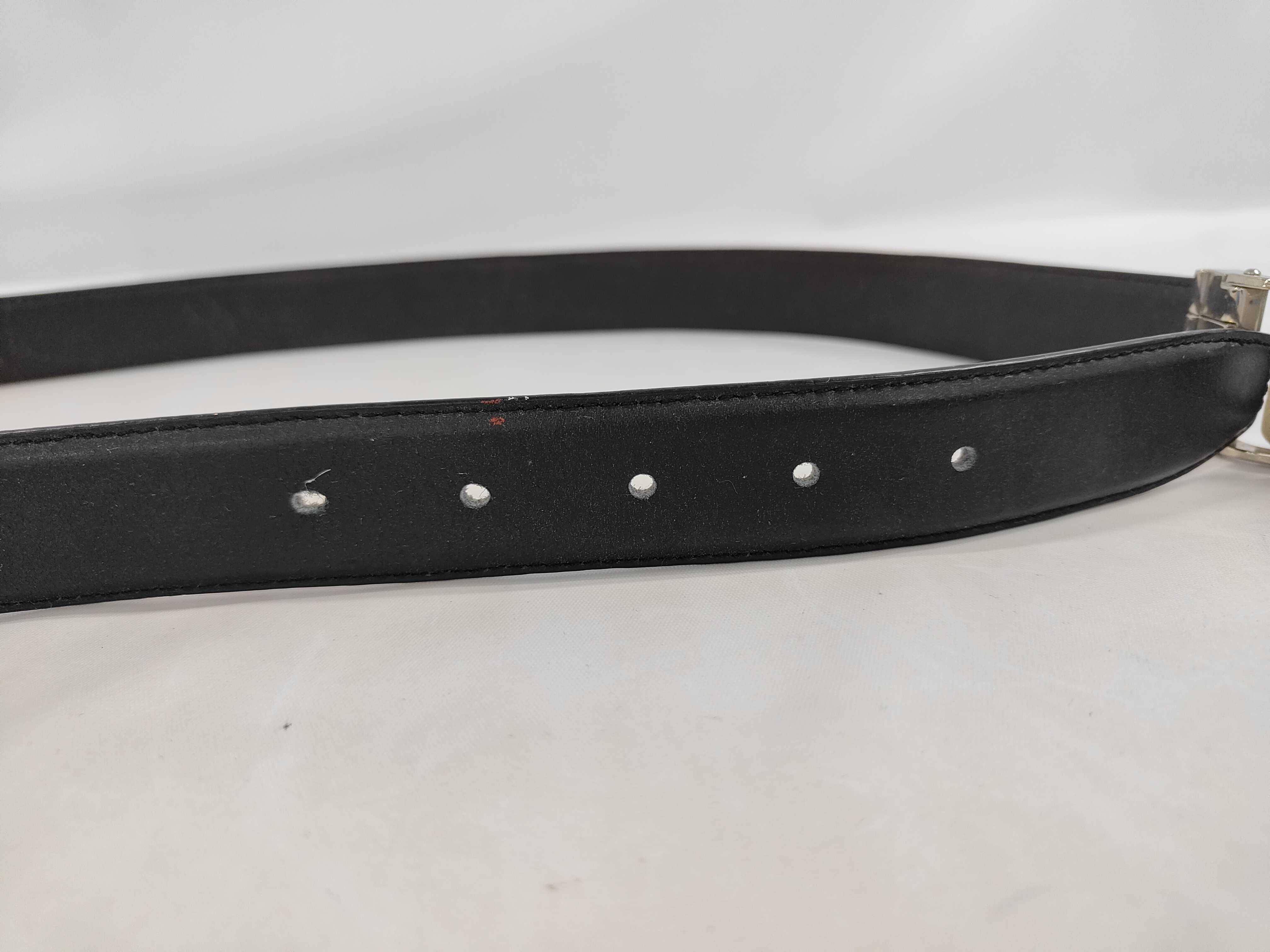 Vintage Yves Saint Laurent Black Leather Belt