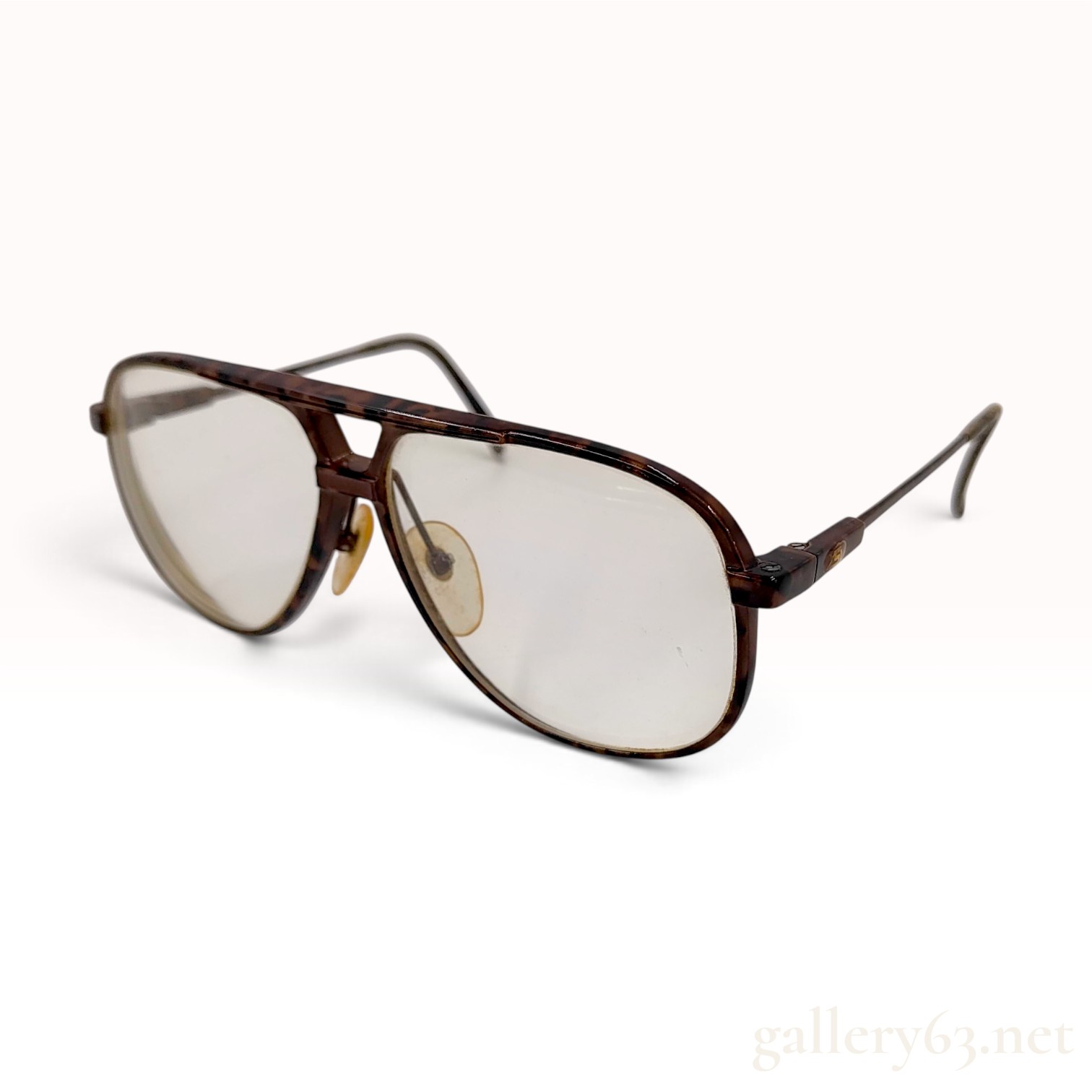 Vintage Yves Saint Laurent Tortoiseshell Acetate and Metal Aviator Eyeglass Frames