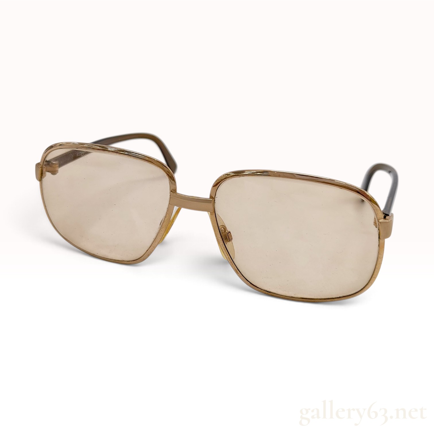 Vintage Rodenstock Montreal Gold Toned Metal Sunglasses with Pouch
