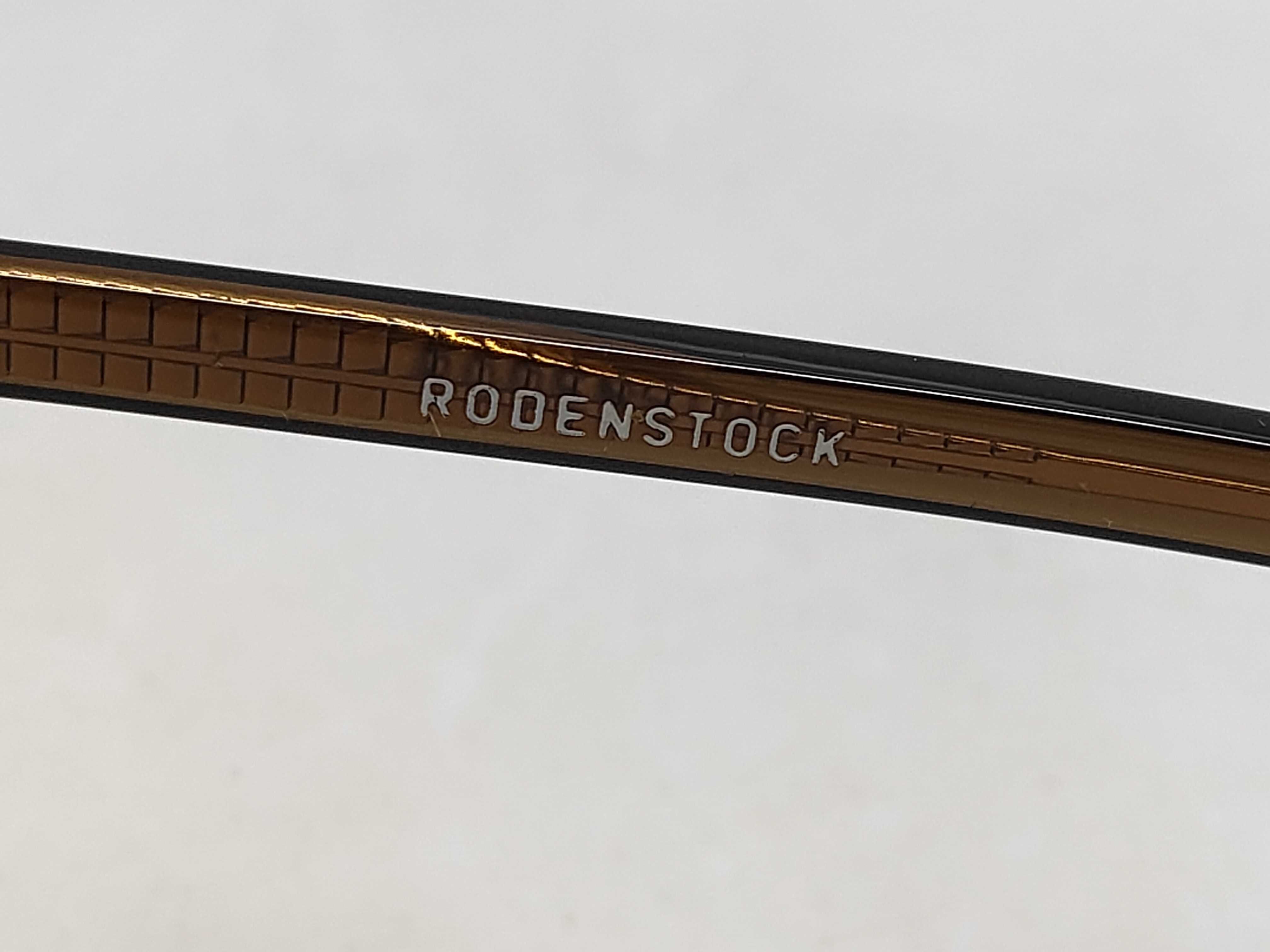 Vintage Rodenstock Montreal Gold Toned Metal Sunglasses with Pouch