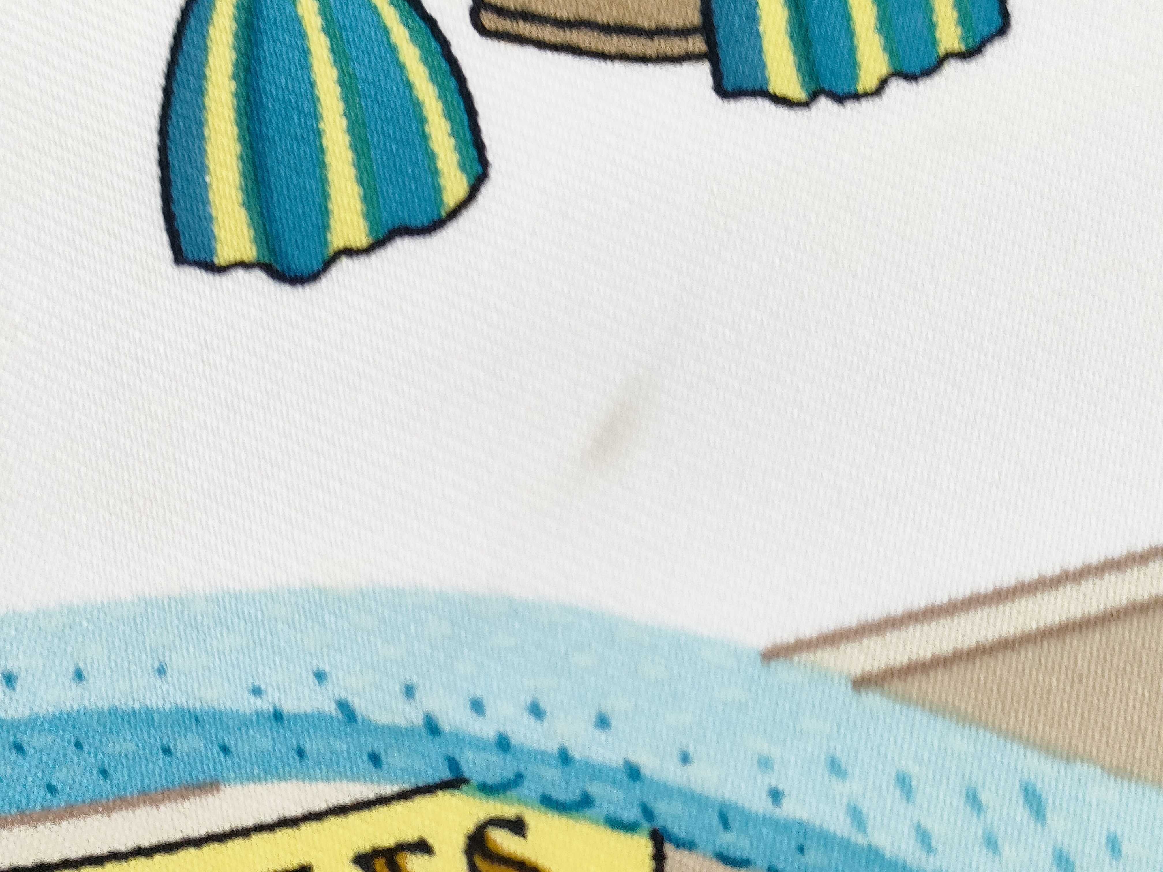 Vintage Hermes Les Museirolles Teal Blue Silk Carre 90