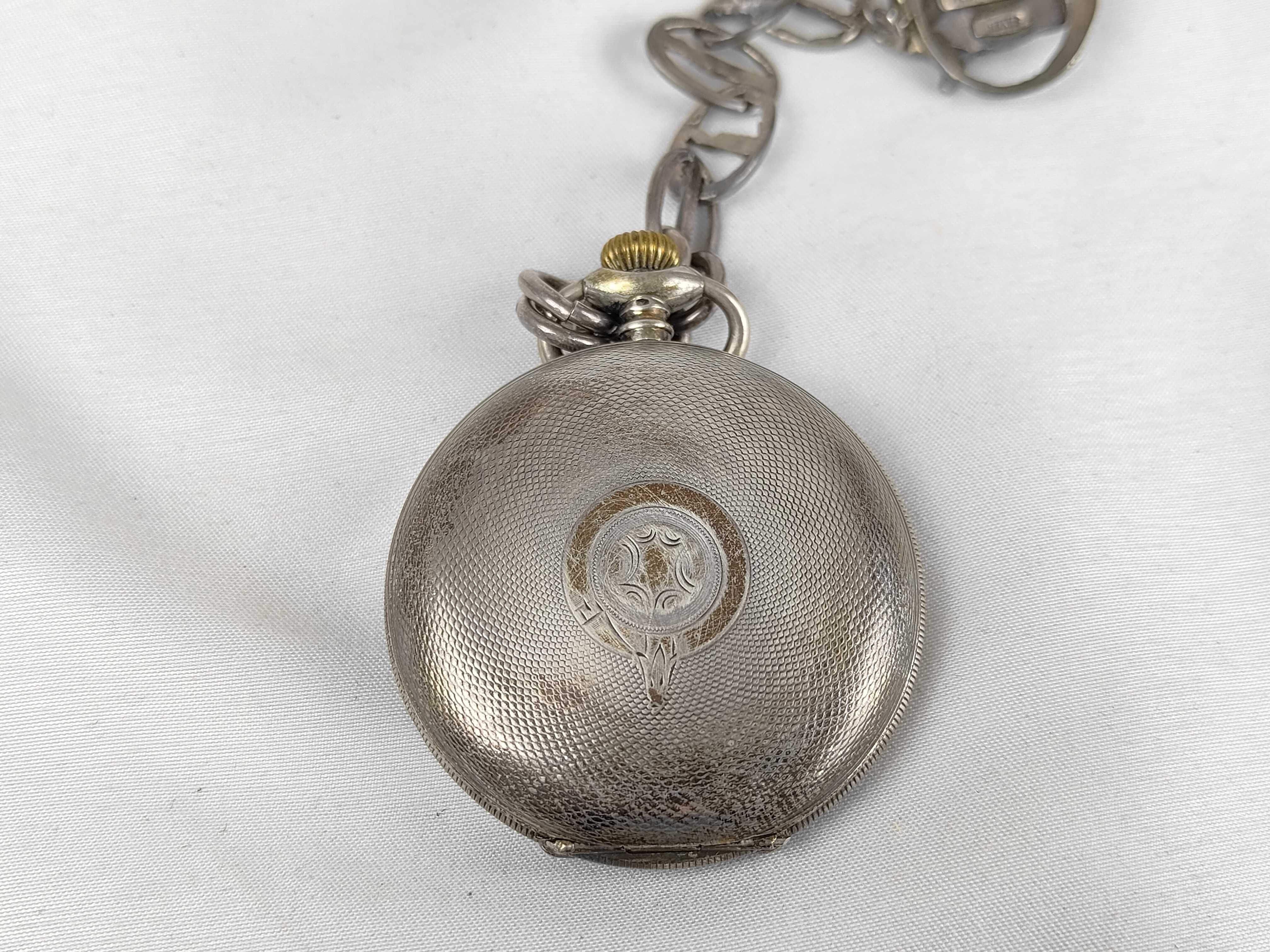 Vintage Borel-Courvoisier .800 Silver Hunter-Case Pocket Watch with Takashi.W Fob