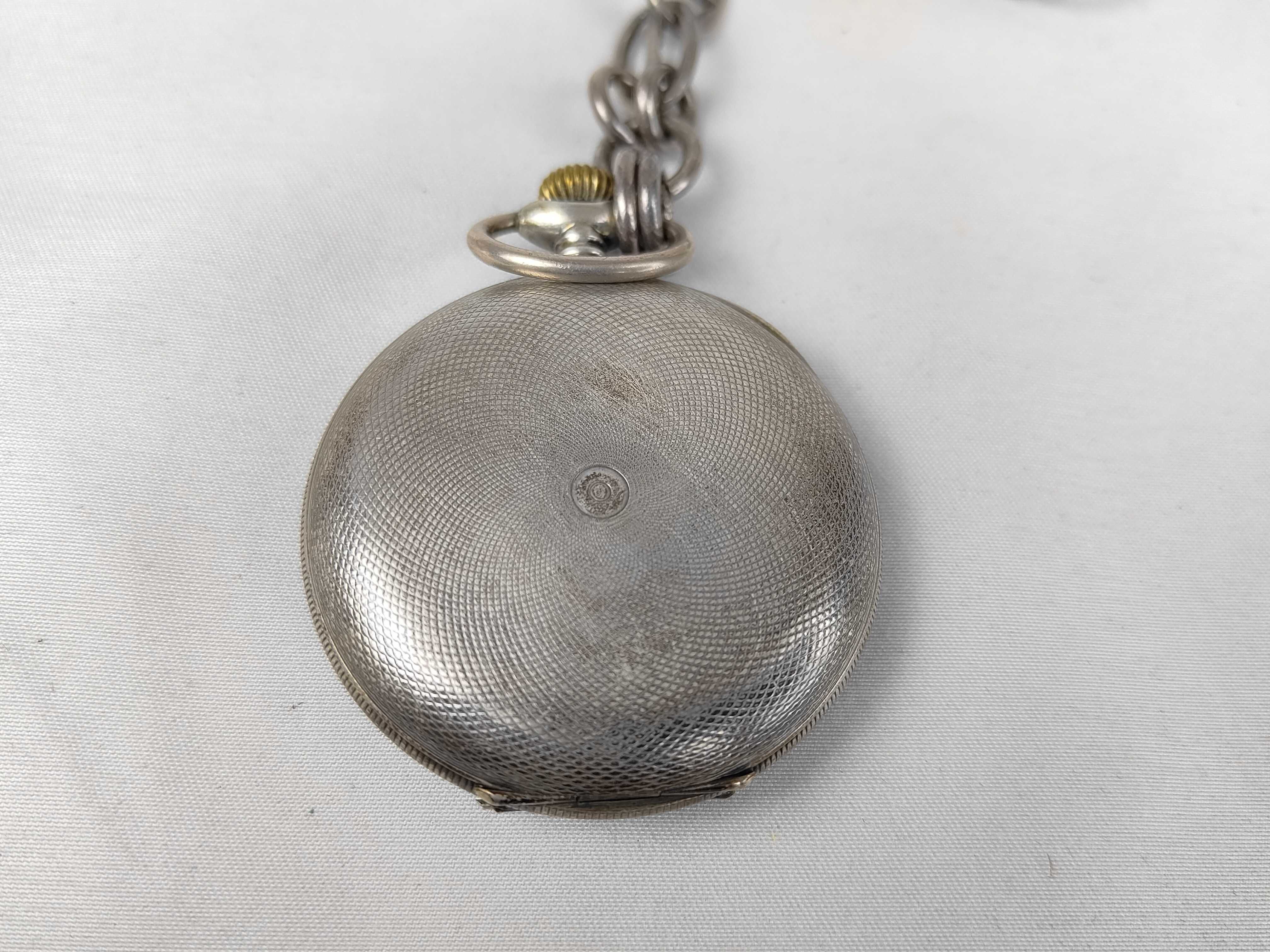 Vintage Borel-Courvoisier .800 Silver Hunter-Case Pocket Watch with Takashi.W Fob