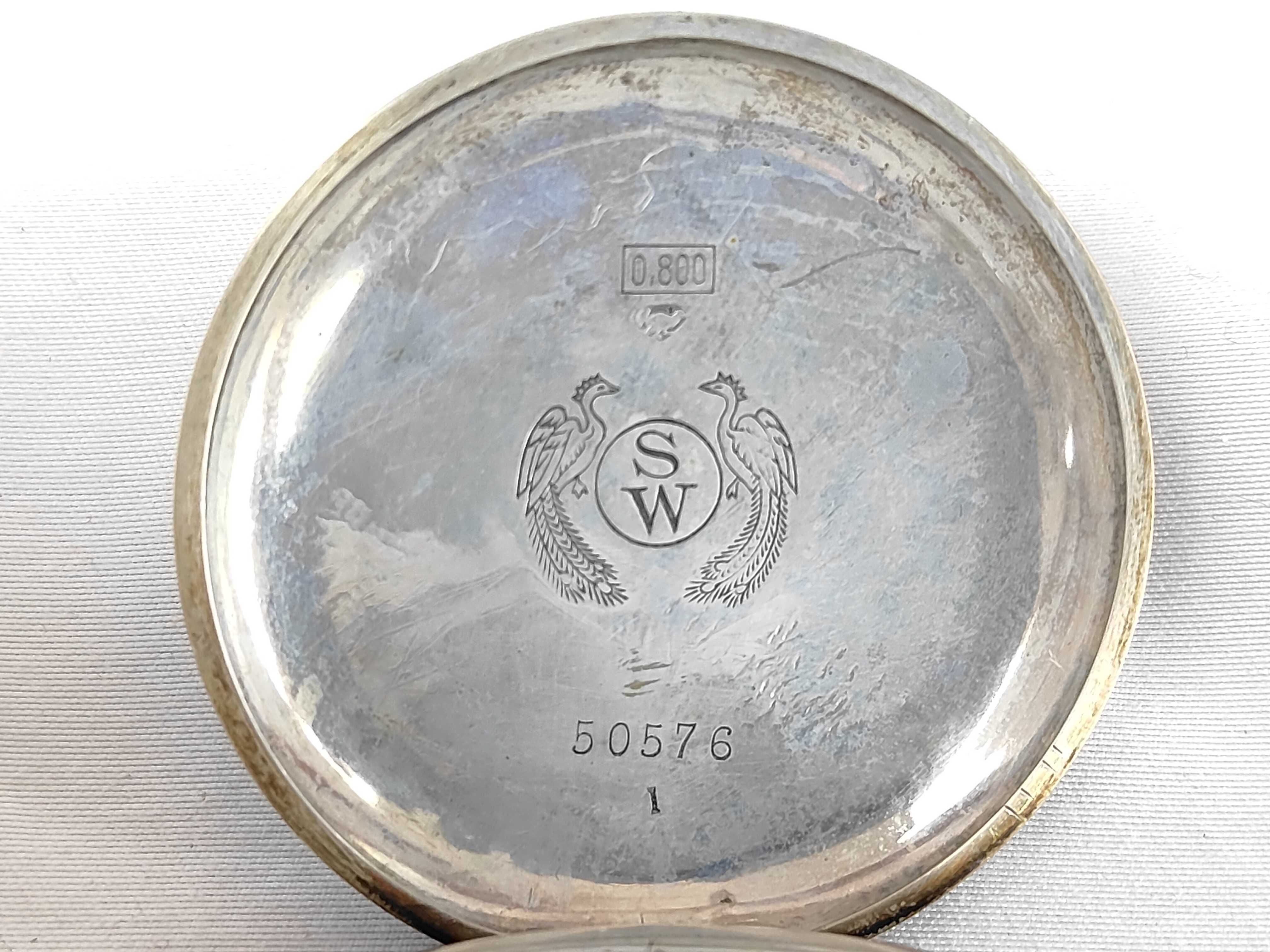 Vintage Borel-Courvoisier .800 Silver Hunter-Case Pocket Watch with Takashi.W Fob
