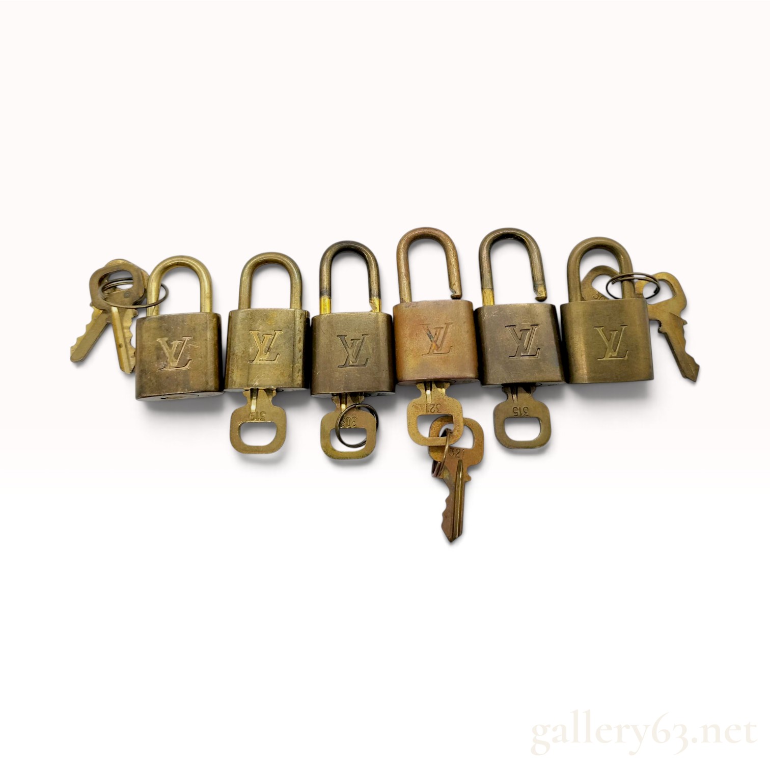 Vintage Louis Vuitton Brass Padlocks and Keys