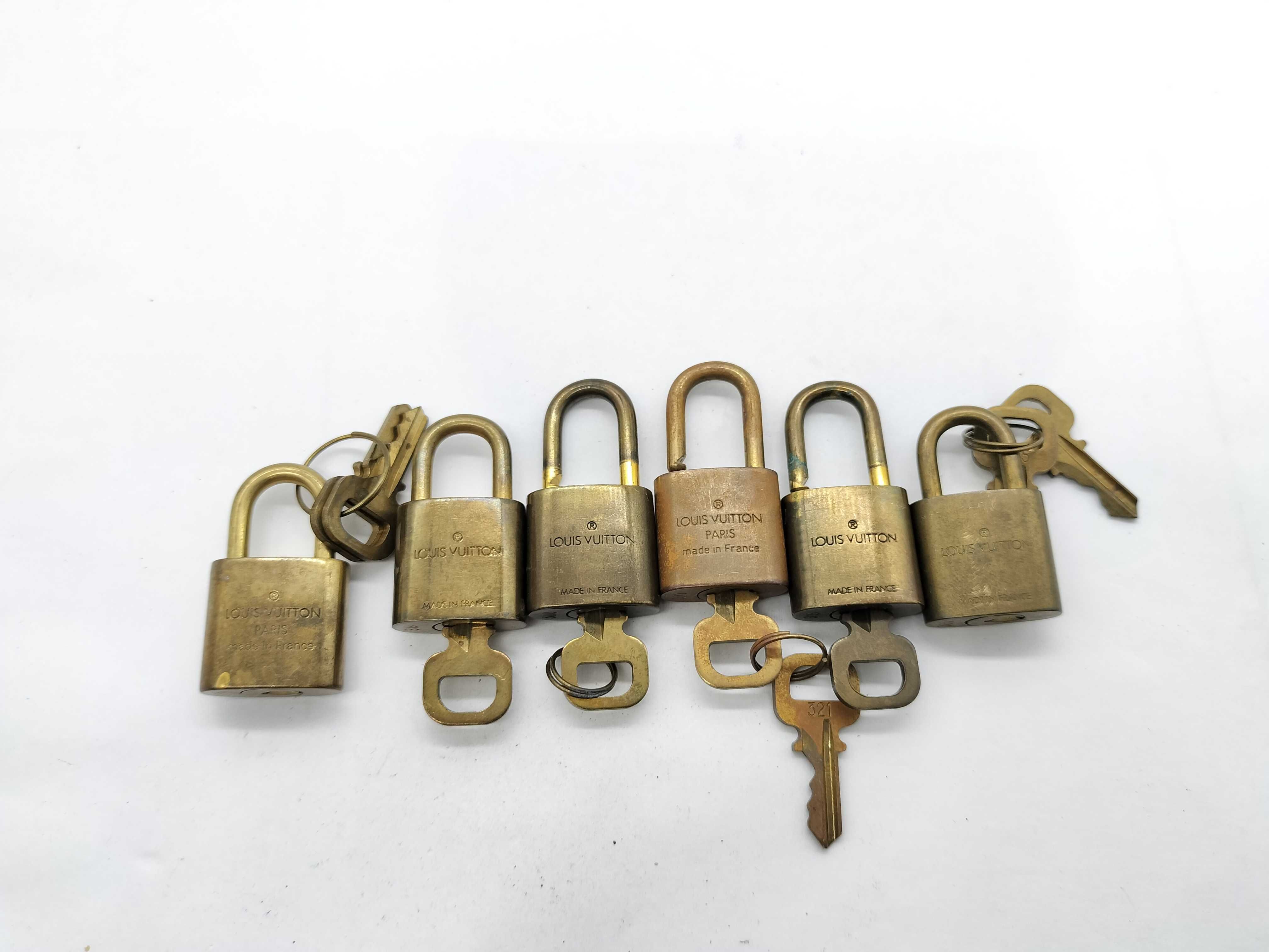 Vintage Louis Vuitton Brass Padlocks and Keys