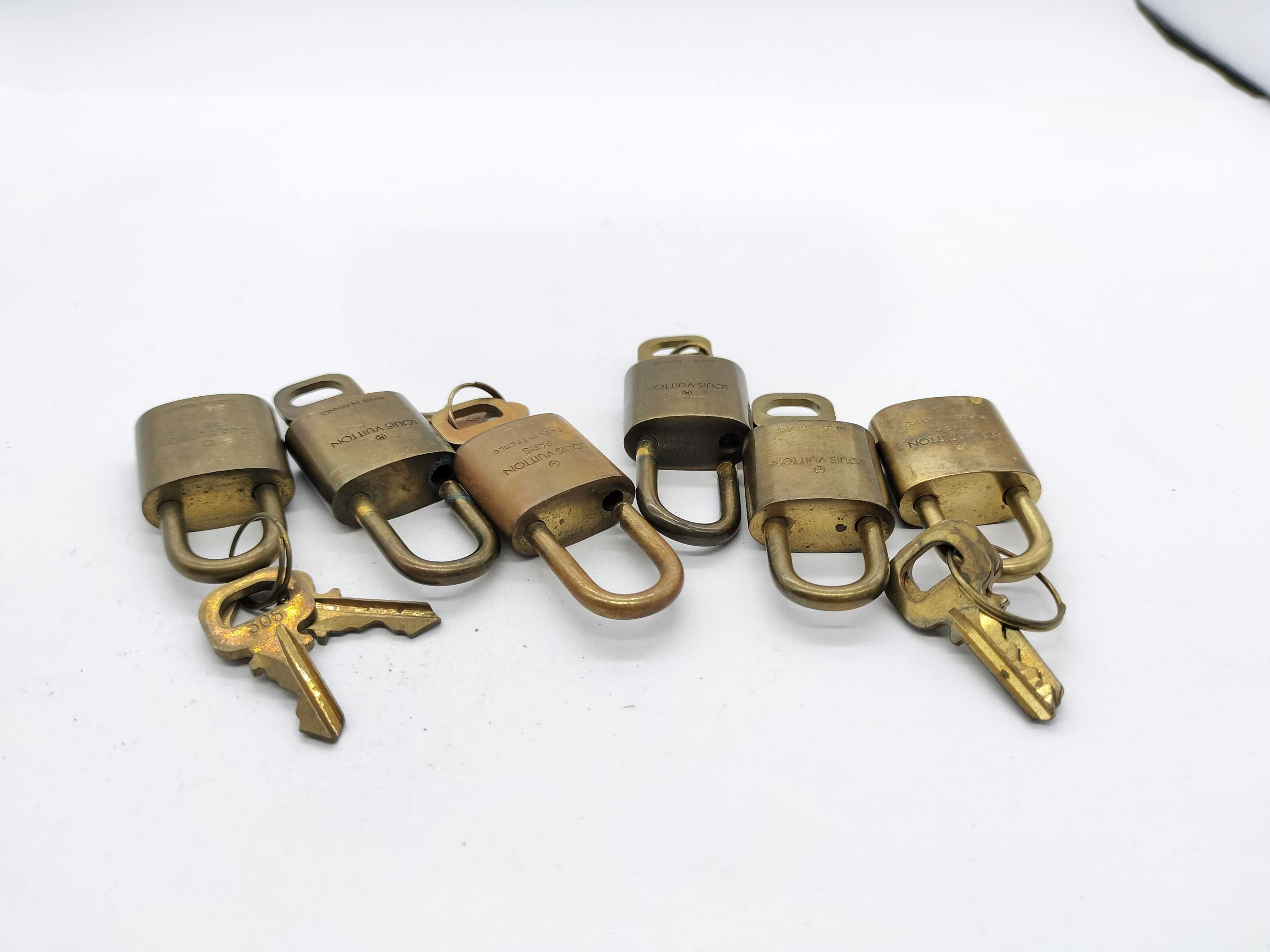 Vintage Louis Vuitton Brass Padlocks and Keys