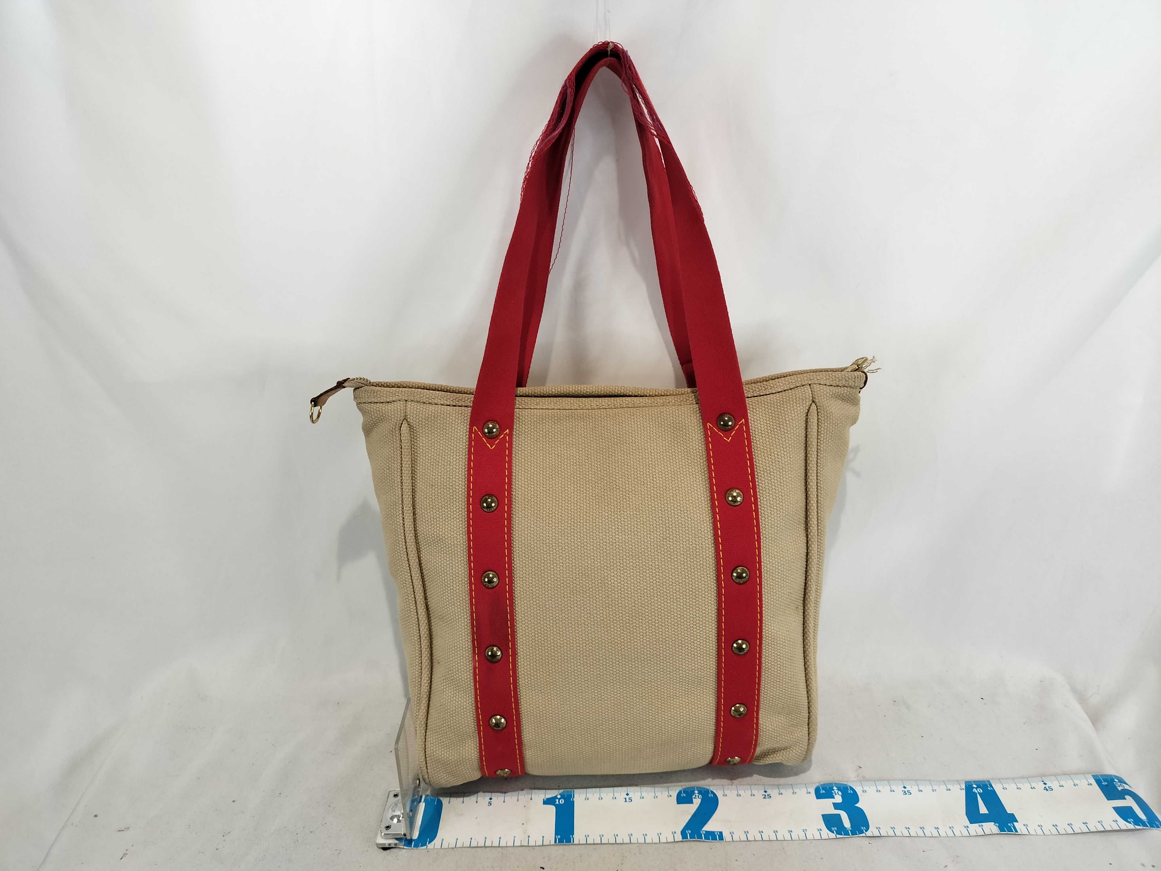 Vintage Louis Vuitton Antigua Cabas PM Beige Canvas Tote Bag