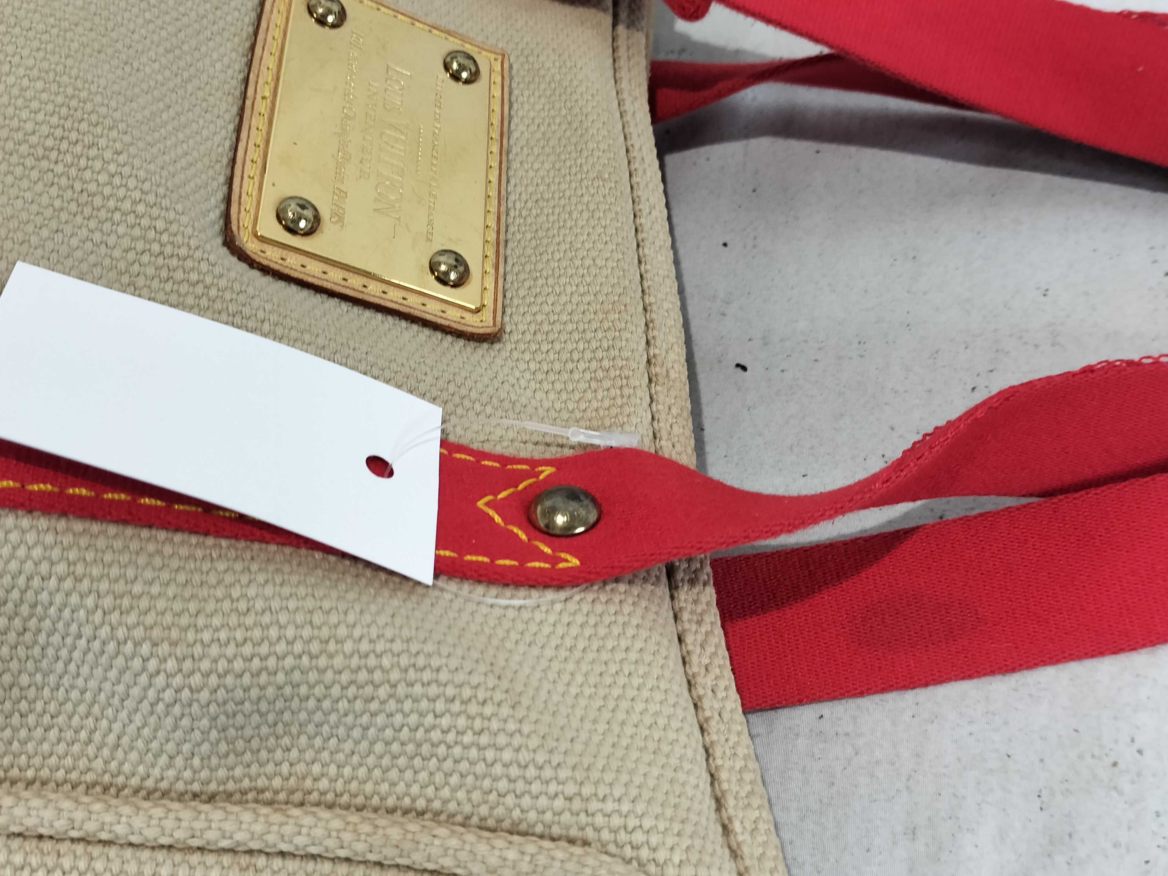 Vintage Louis Vuitton Antigua Cabas PM Beige Canvas Tote Bag