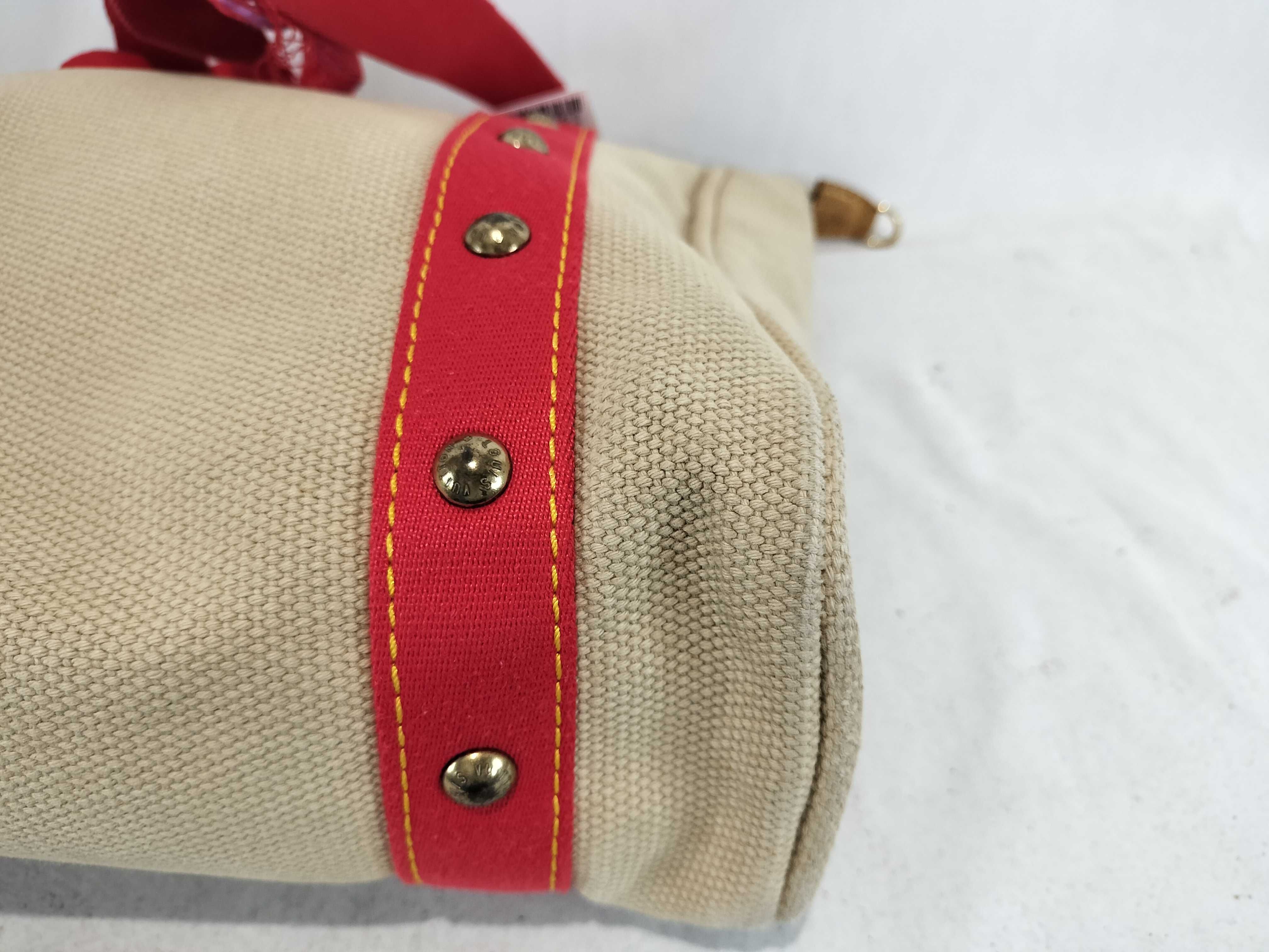 Vintage Louis Vuitton Antigua Cabas PM Beige Canvas Tote Bag