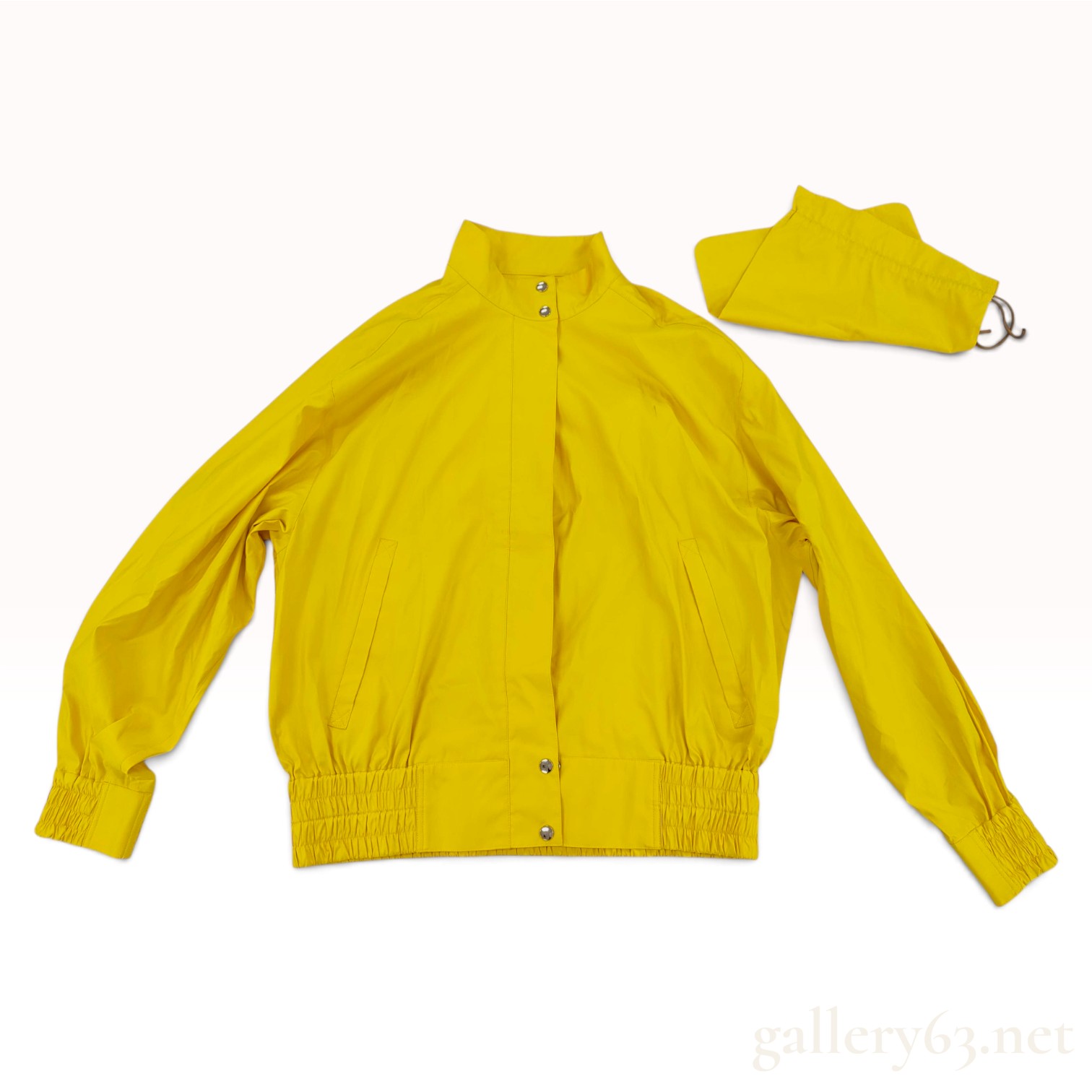 Vintage Christian Dior Sports Yellow Windbreaker Jacket Size M with Pouch