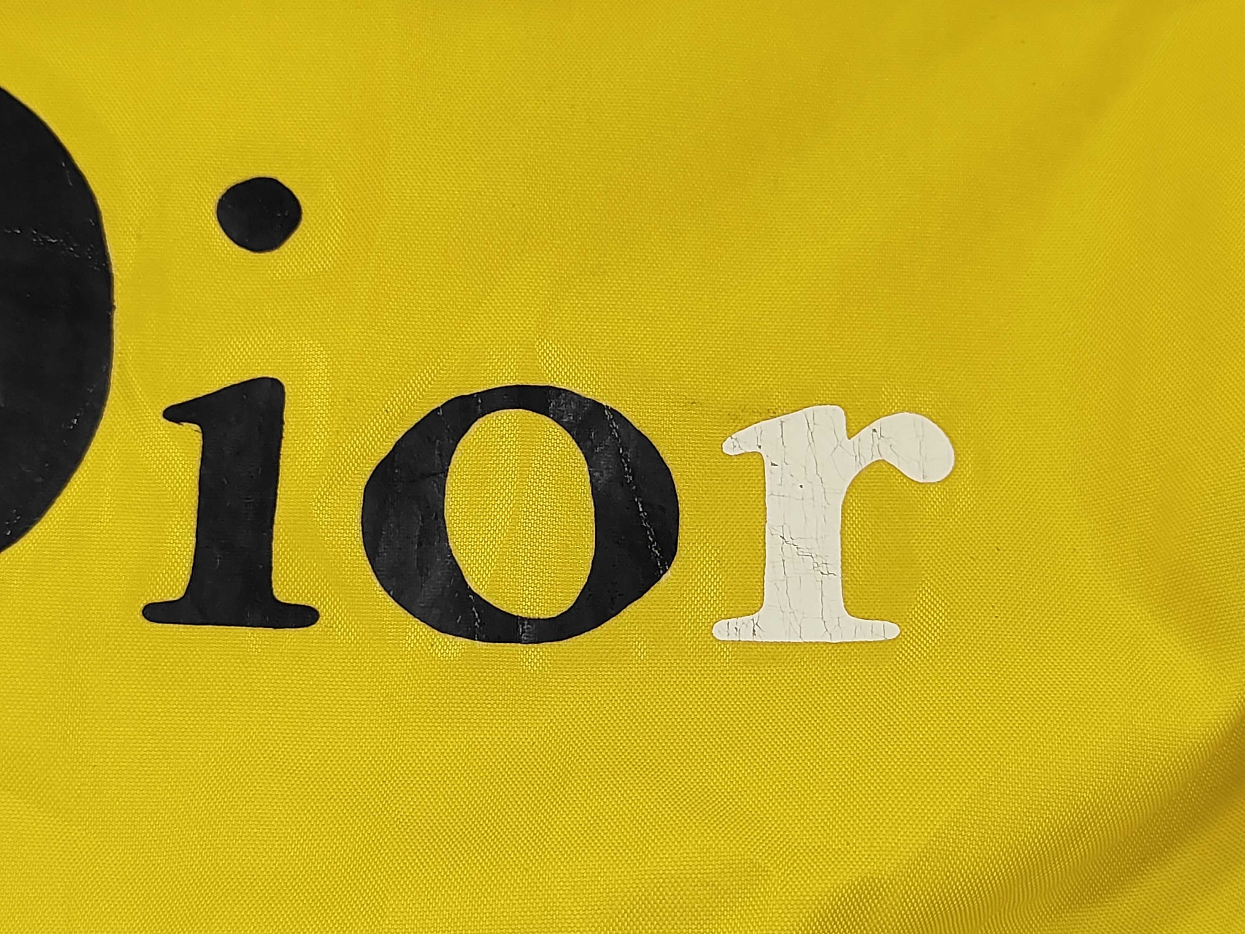Vintage Christian Dior Sports Yellow Windbreaker Jacket Size M with Pouch