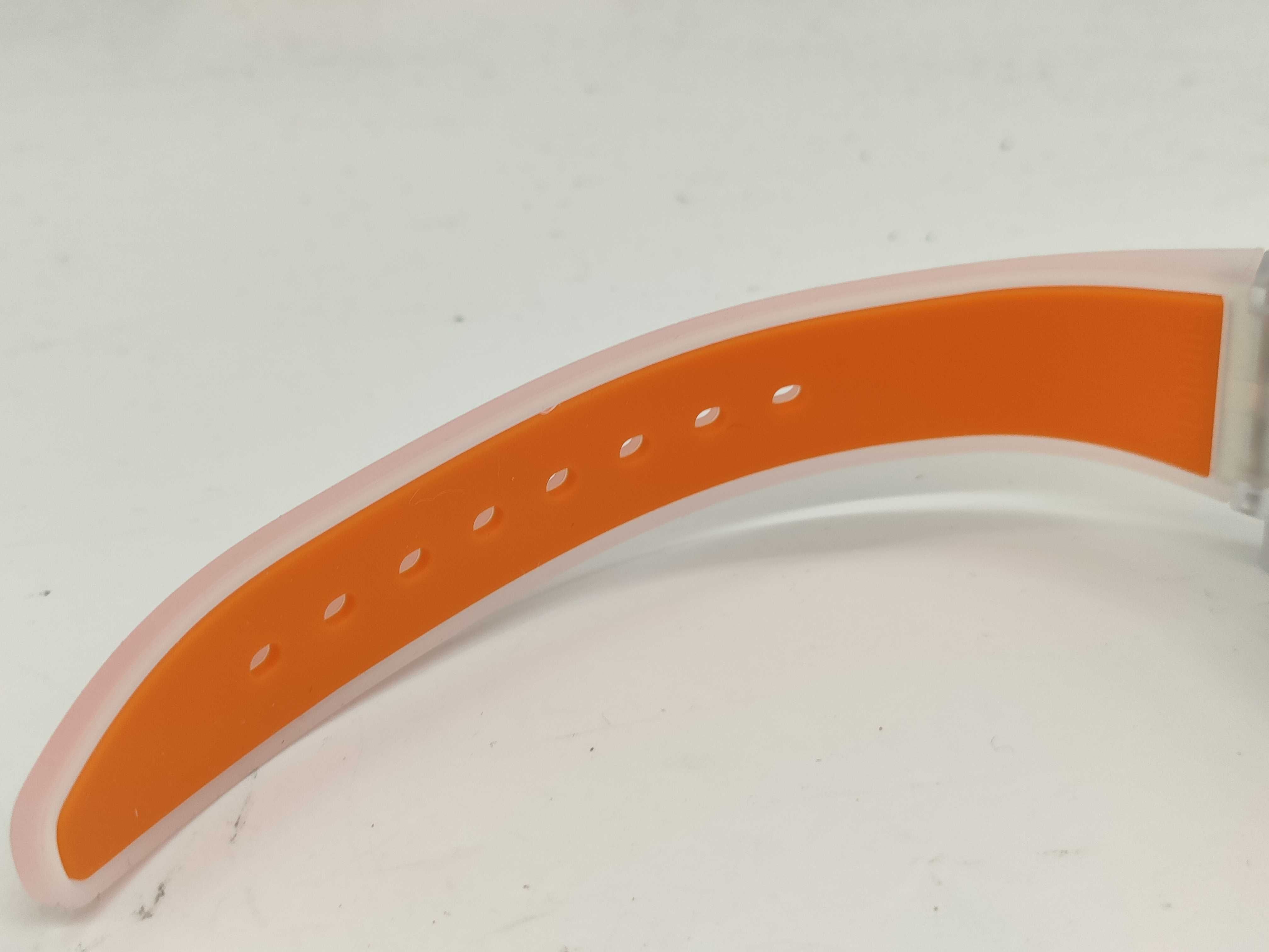 Swatch What If See Thru Orange Biosourced Resin 33mm Wristwatch