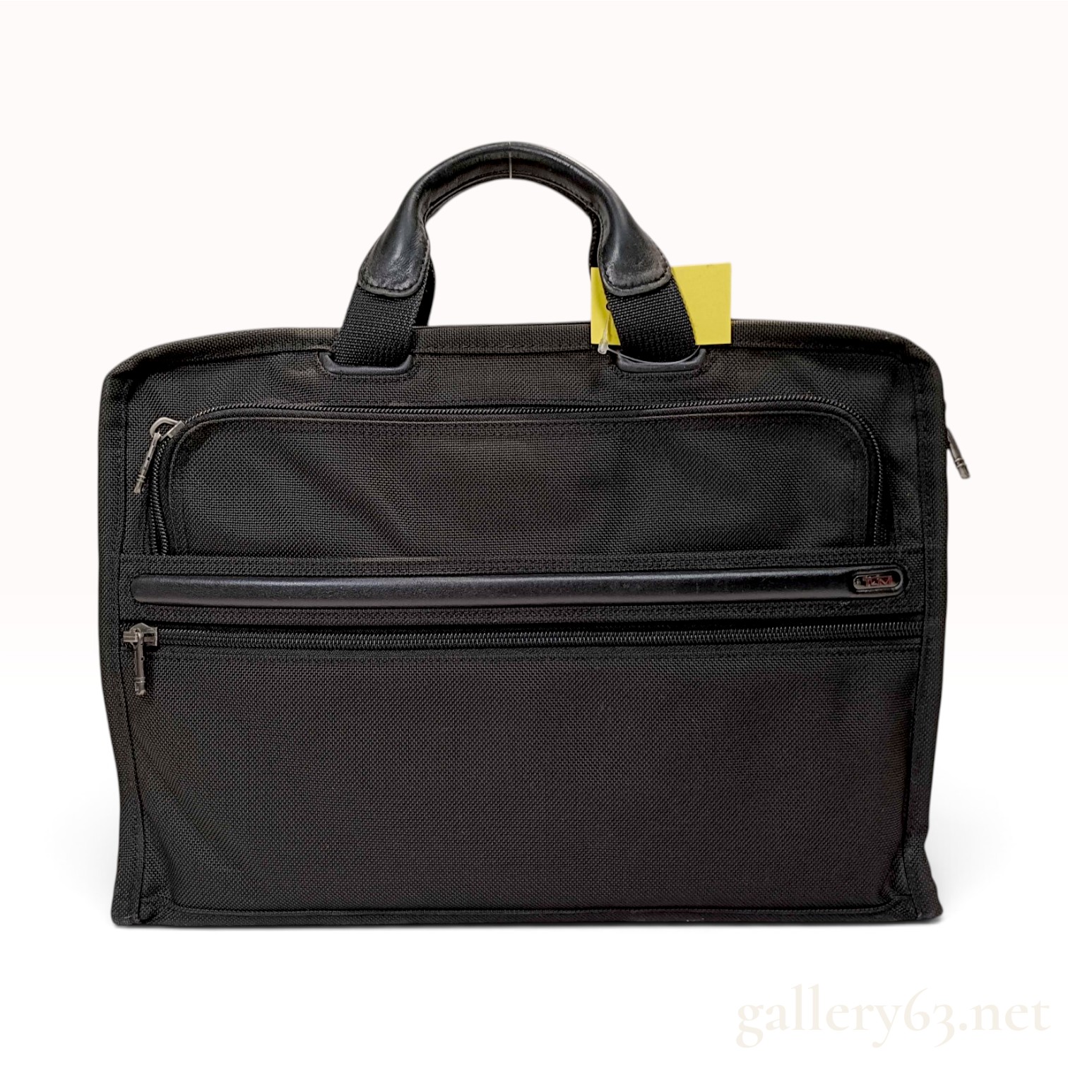 Tumi Black Ballistic Nylon Slim Business Briefcase