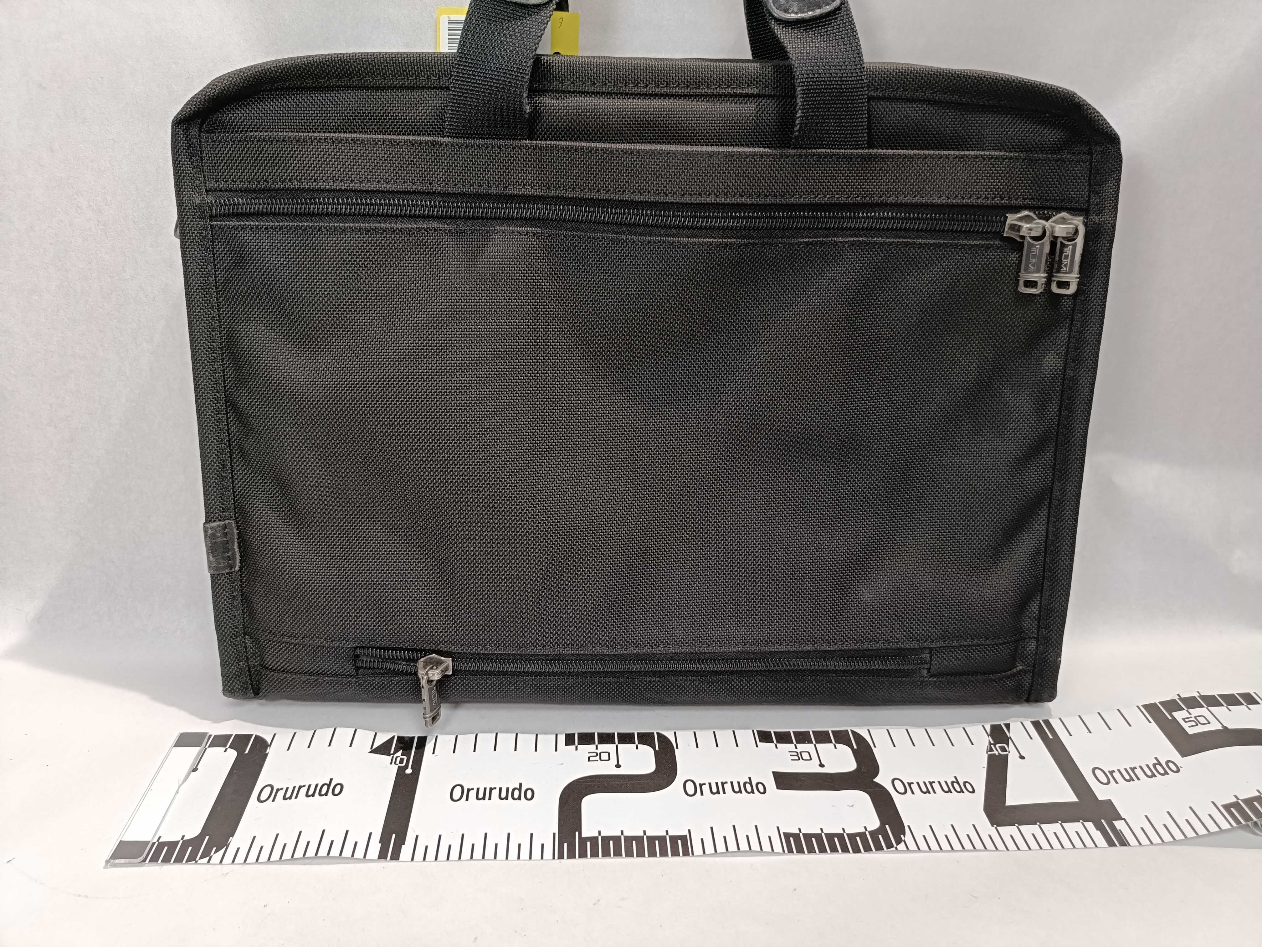 Tumi Black Ballistic Nylon Slim Business Briefcase