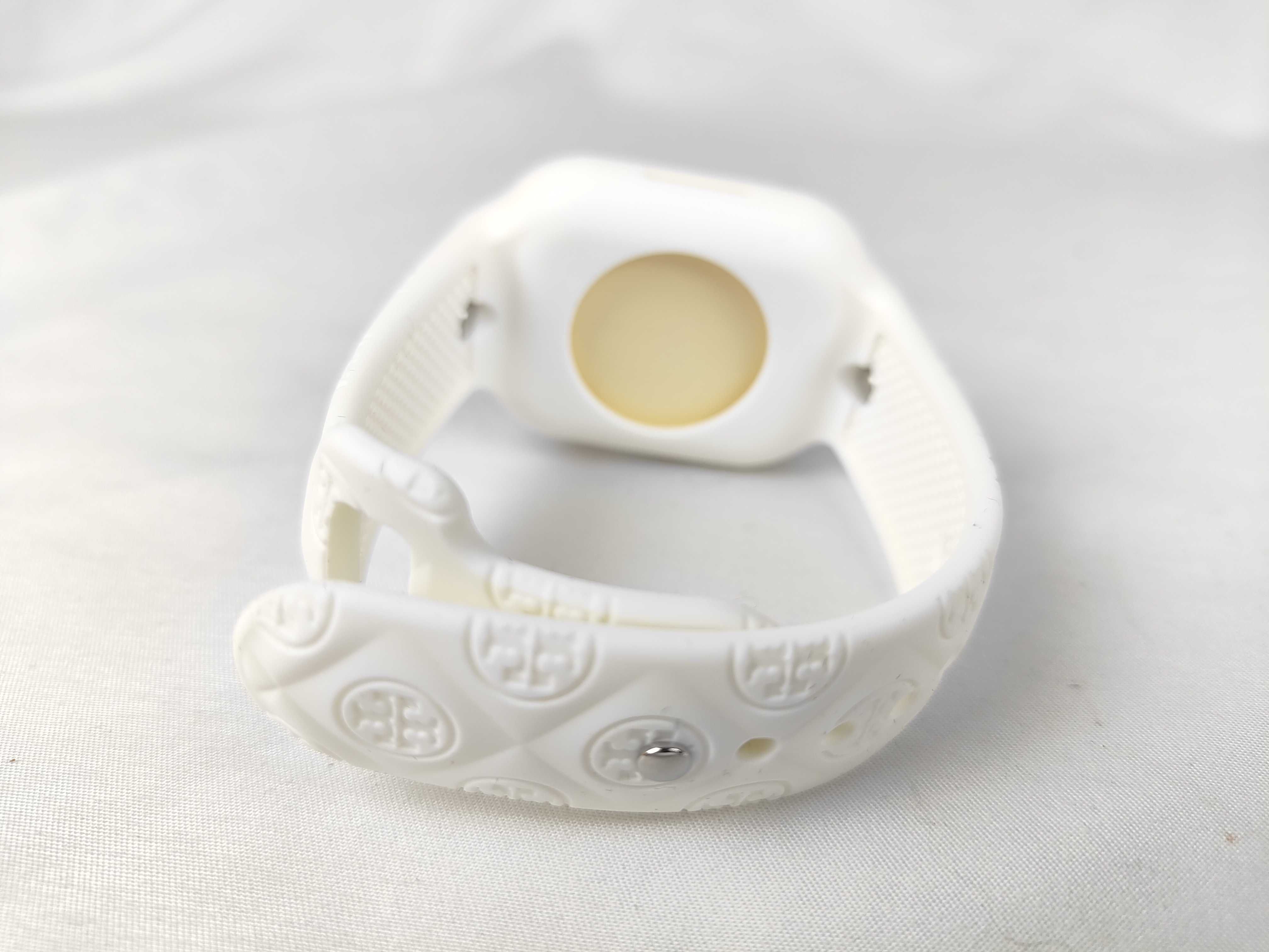 Tory Burch T Monogram White Silicone Apple Watch Band and Case
