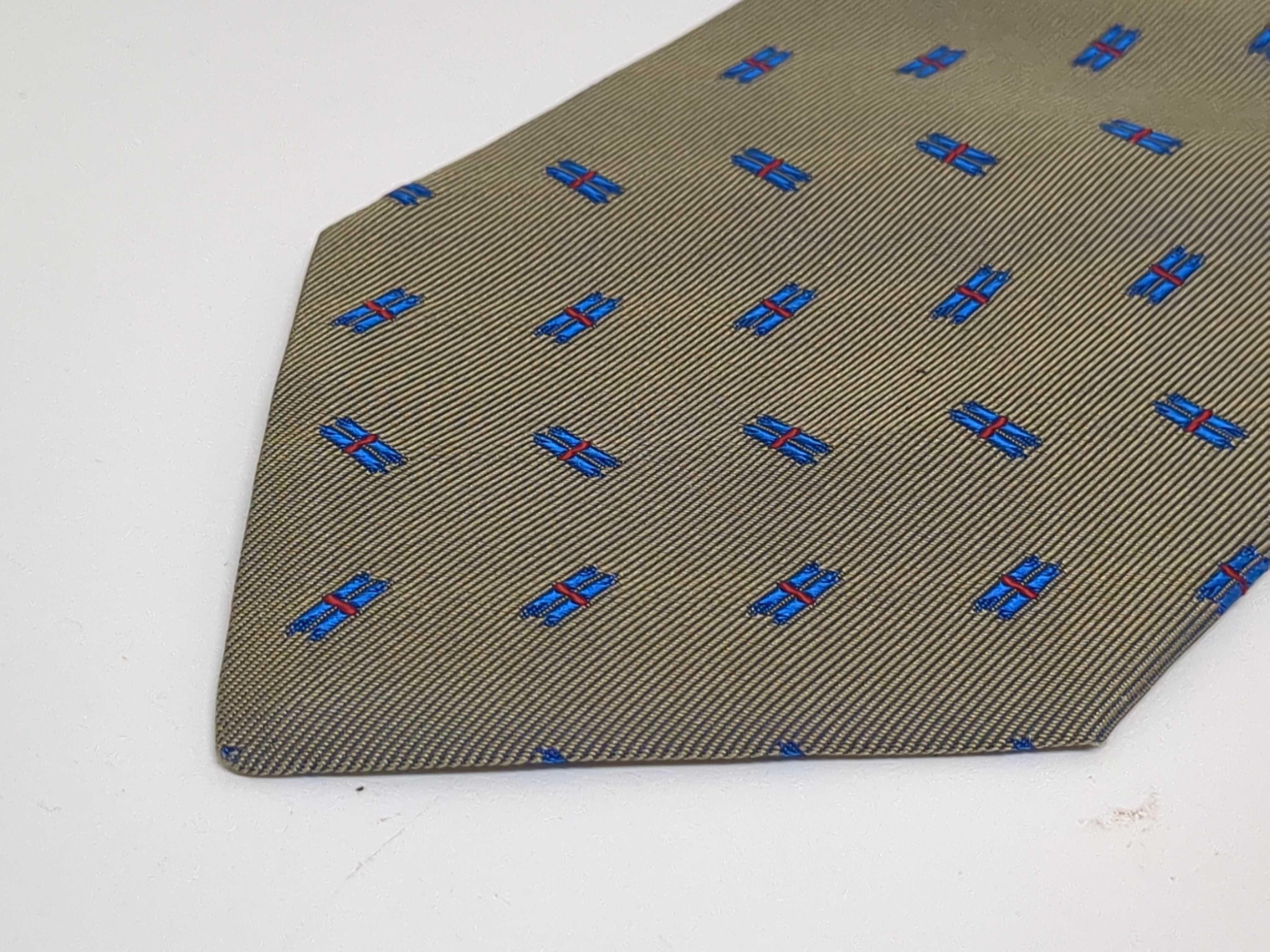 Two Hermes Equestrian and Geometric Motif Silk Neckties