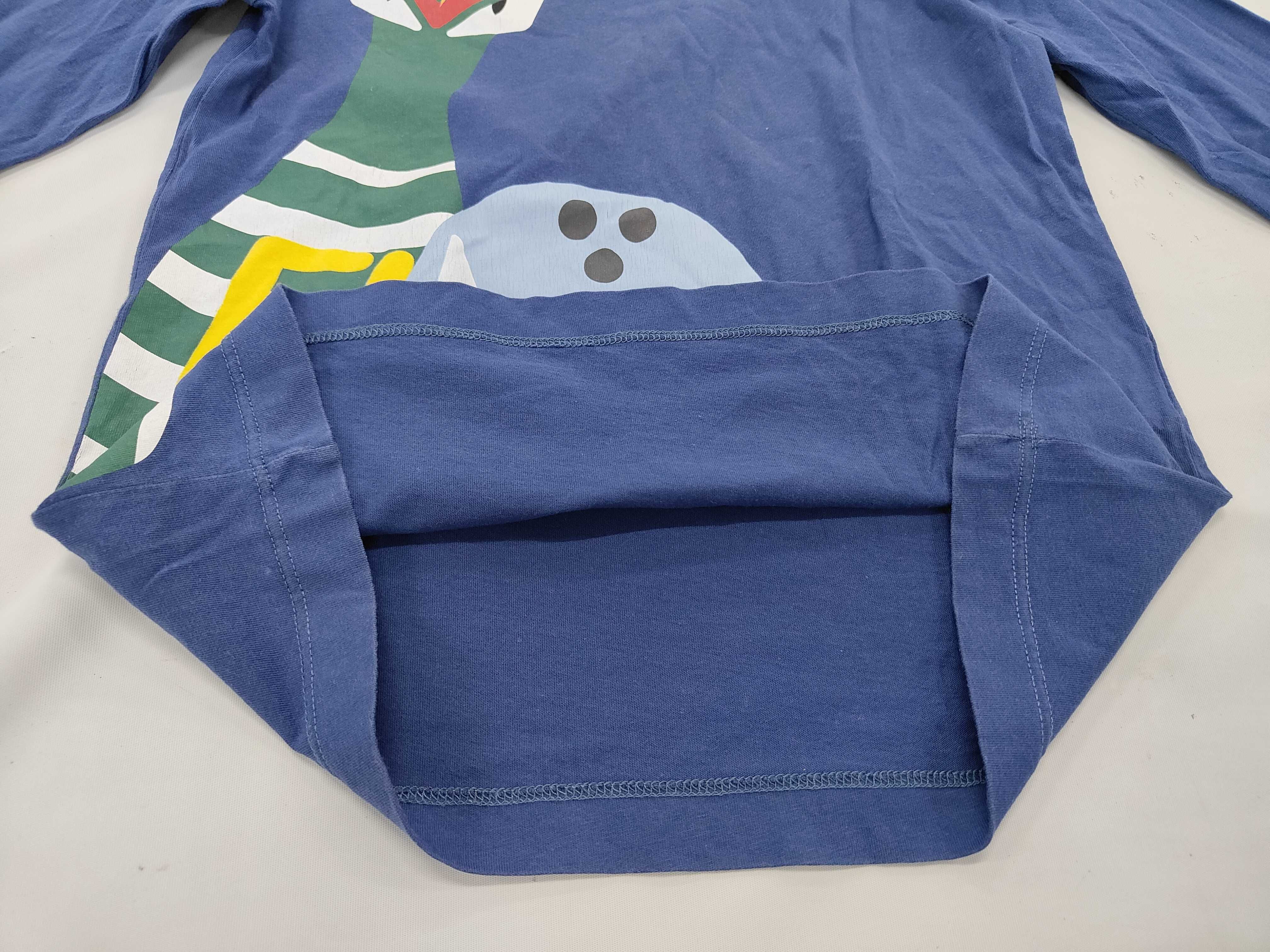 Fendi Kids Bugs Bowling Graphic Blue Cotton Long-Sleeve T-Shirt