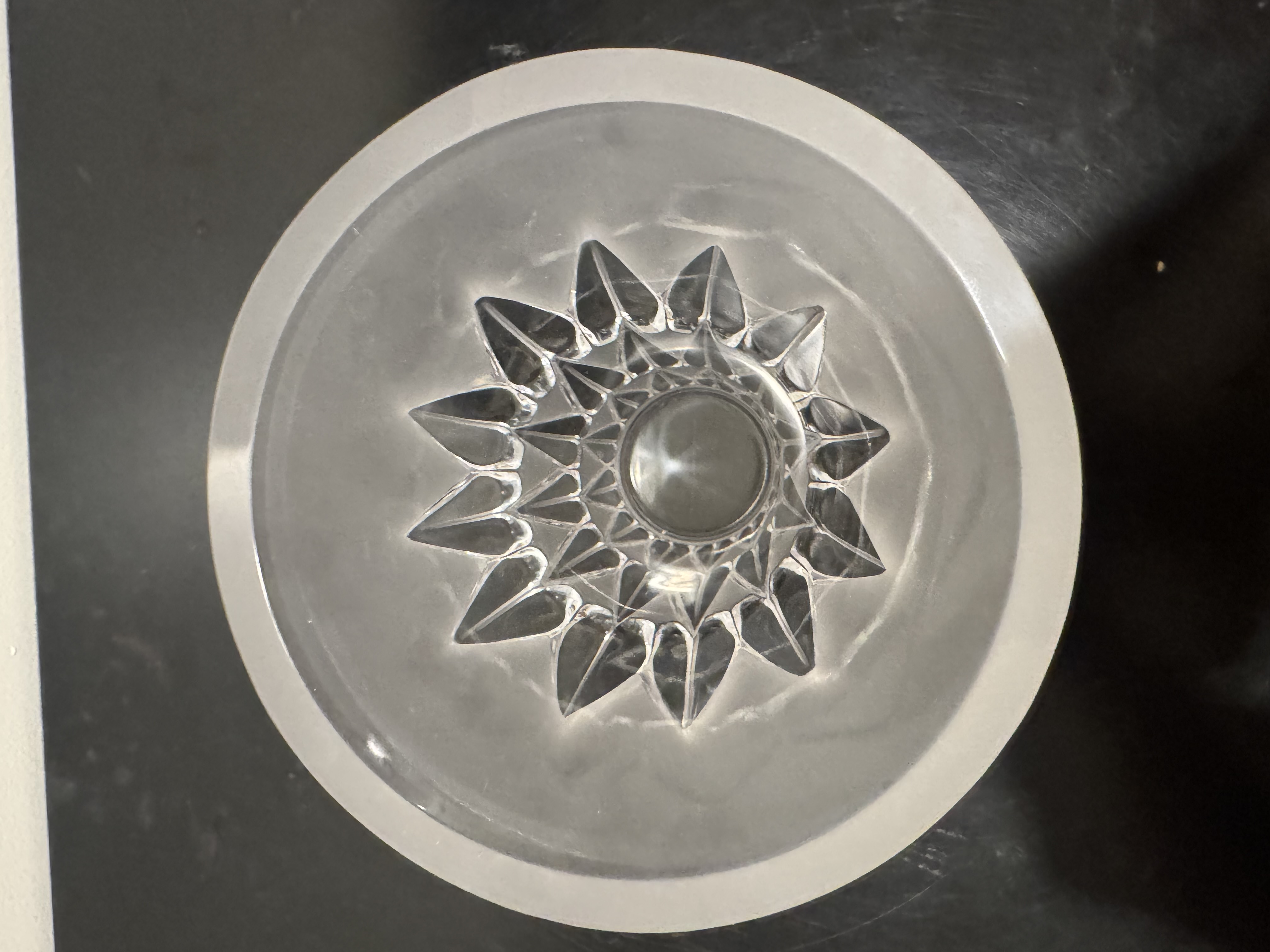 Lalique "Feuilles" Vase -- Clear and Frosted Crystal, Signed Lalique France