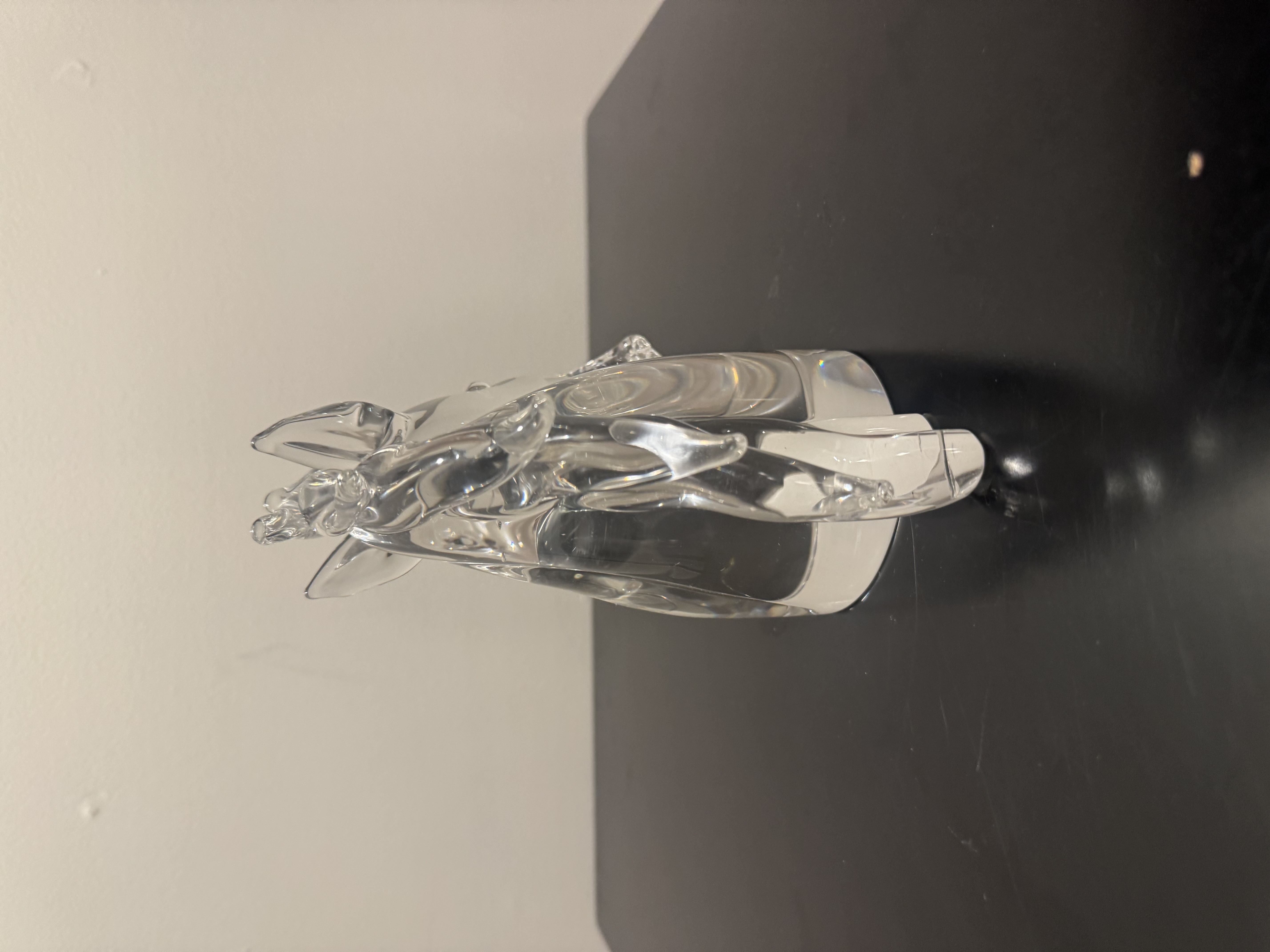 Cartier Crystal Horse Head Sculpture -- Signed, Free-Form Sculpted Mane