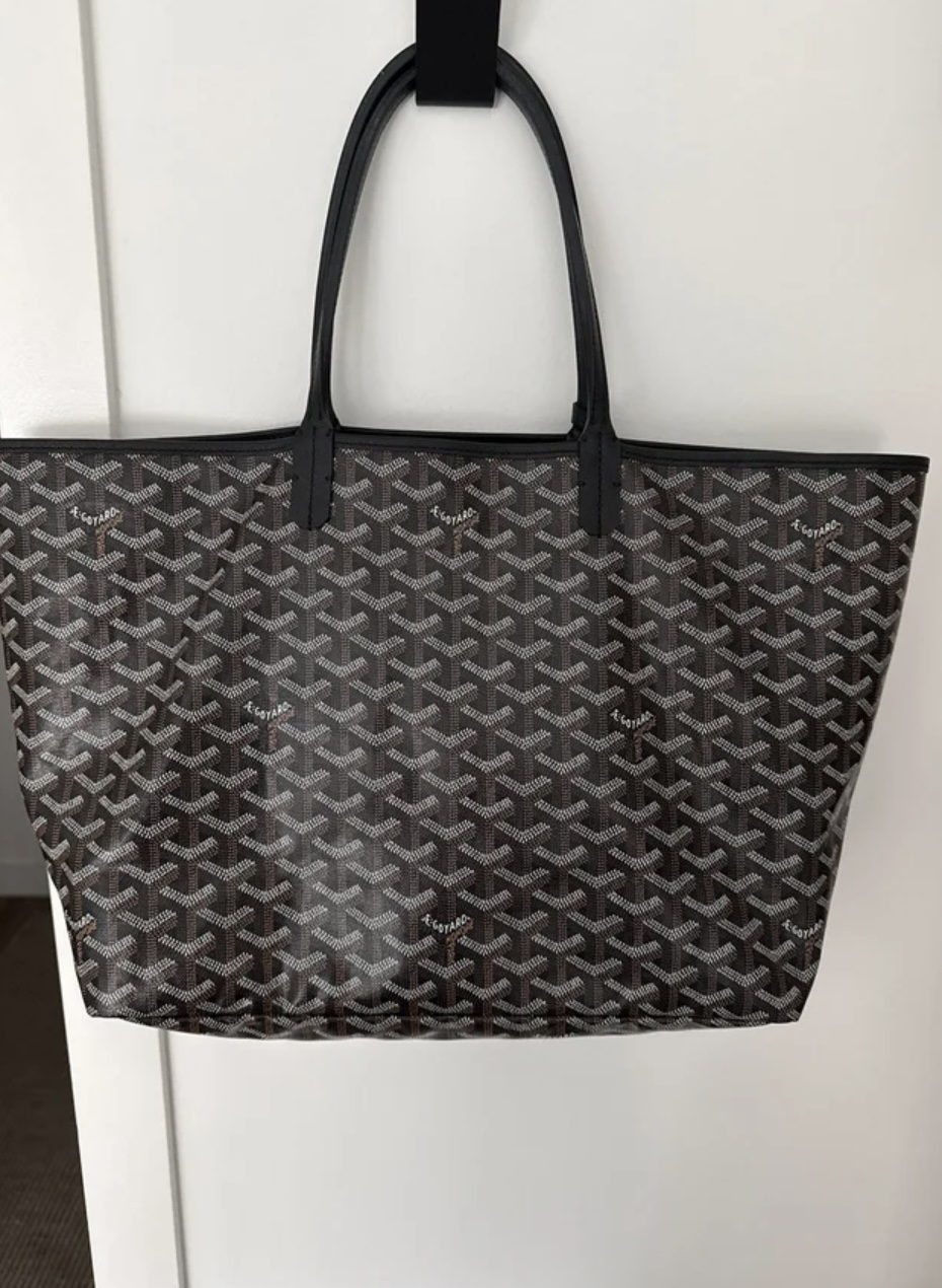 GOYARD SAINT-LOUIS PM, BLACK, WITH POCHETTE