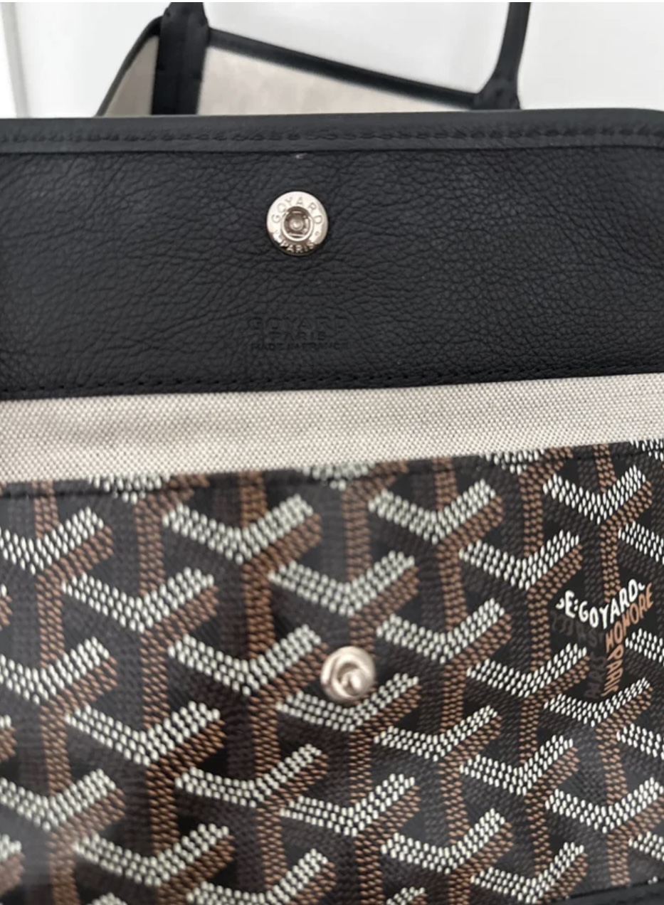 GOYARD SAINT-LOUIS PM, BLACK, WITH POCHETTE