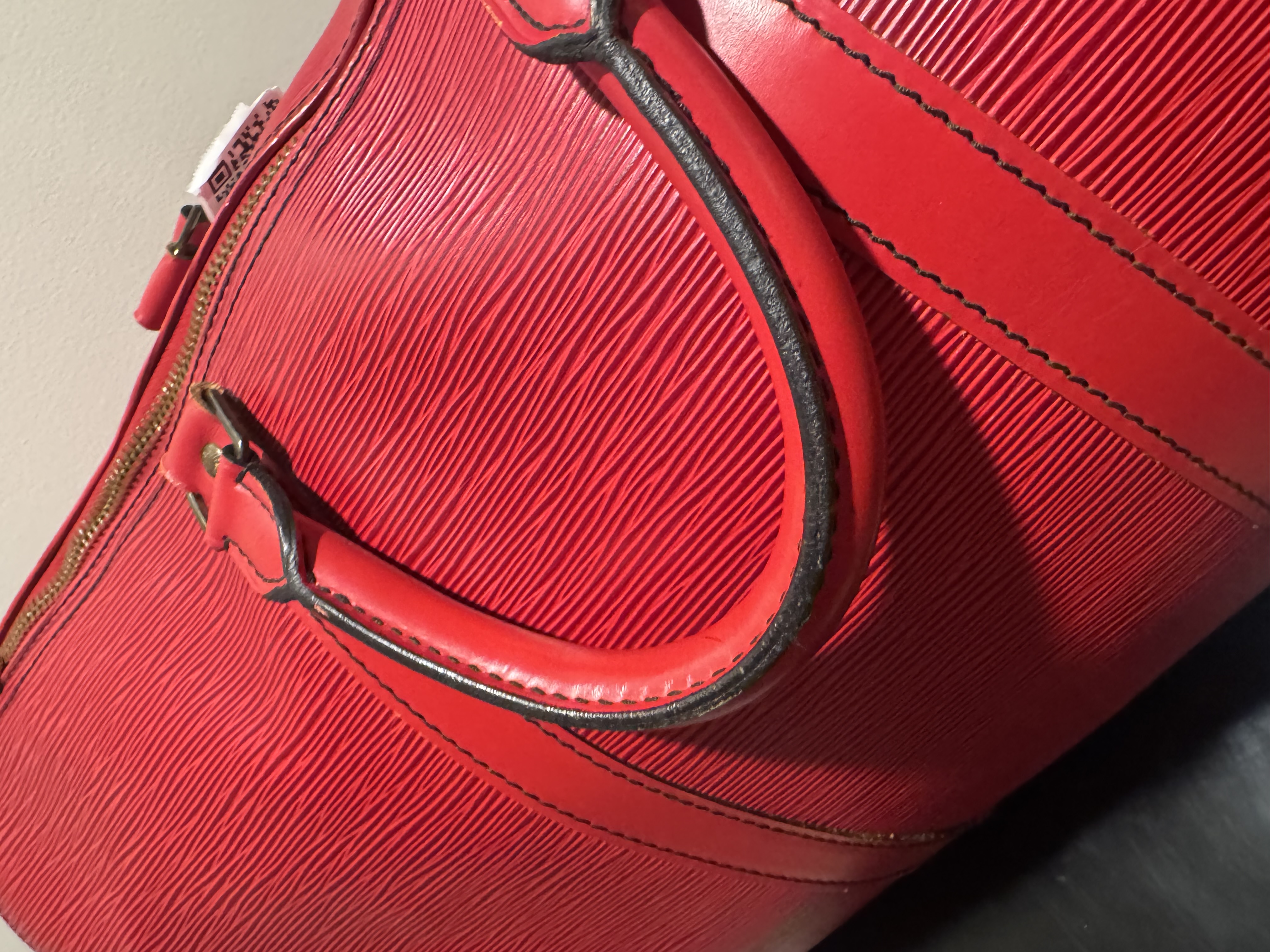 LOUIS VUITTON KEEPALL 50, RED EPI LEATHER (M42967)