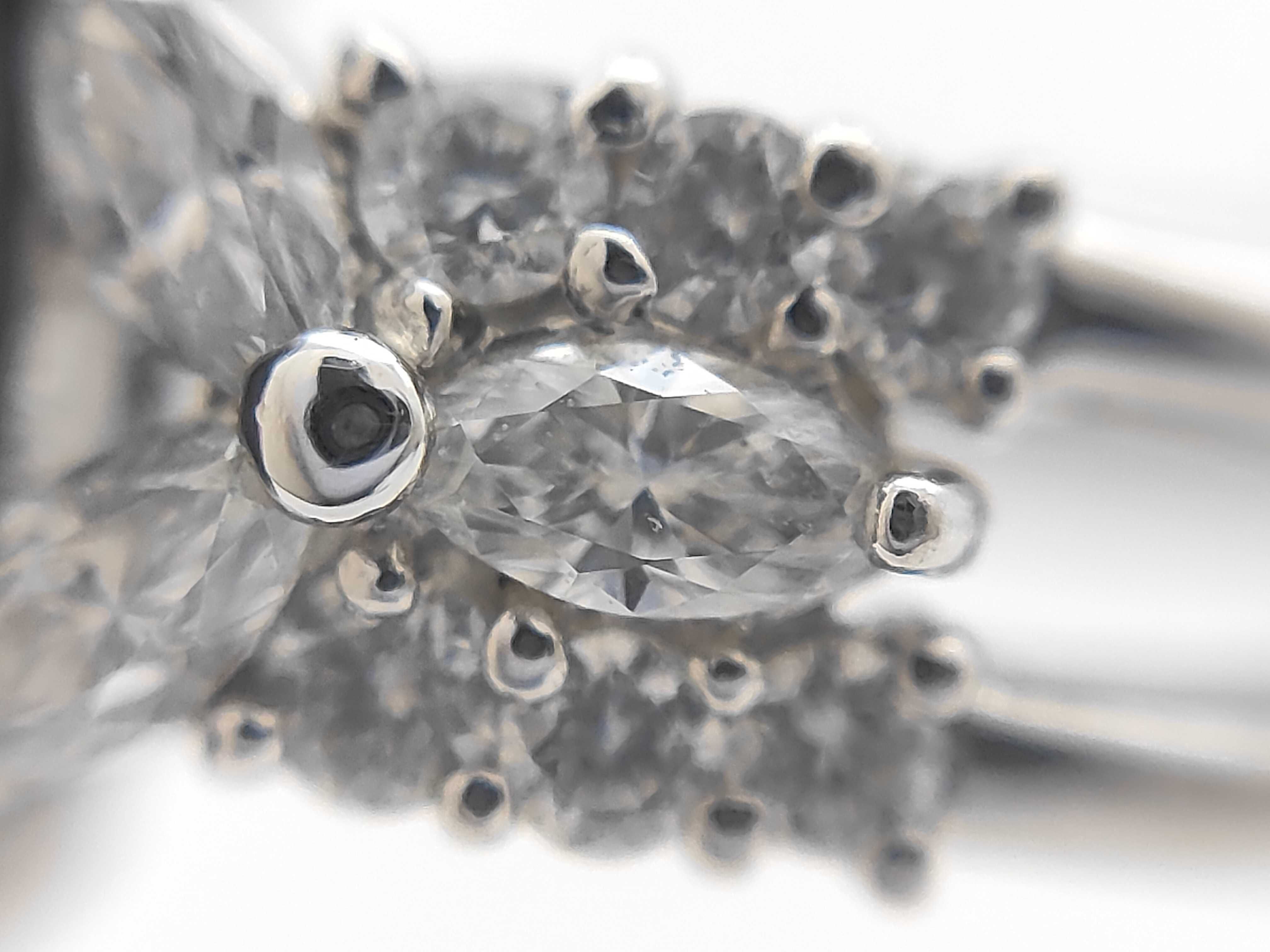 Platinum 1.73 Black Opal and 0.31ctw Diamond Cocktail Ring