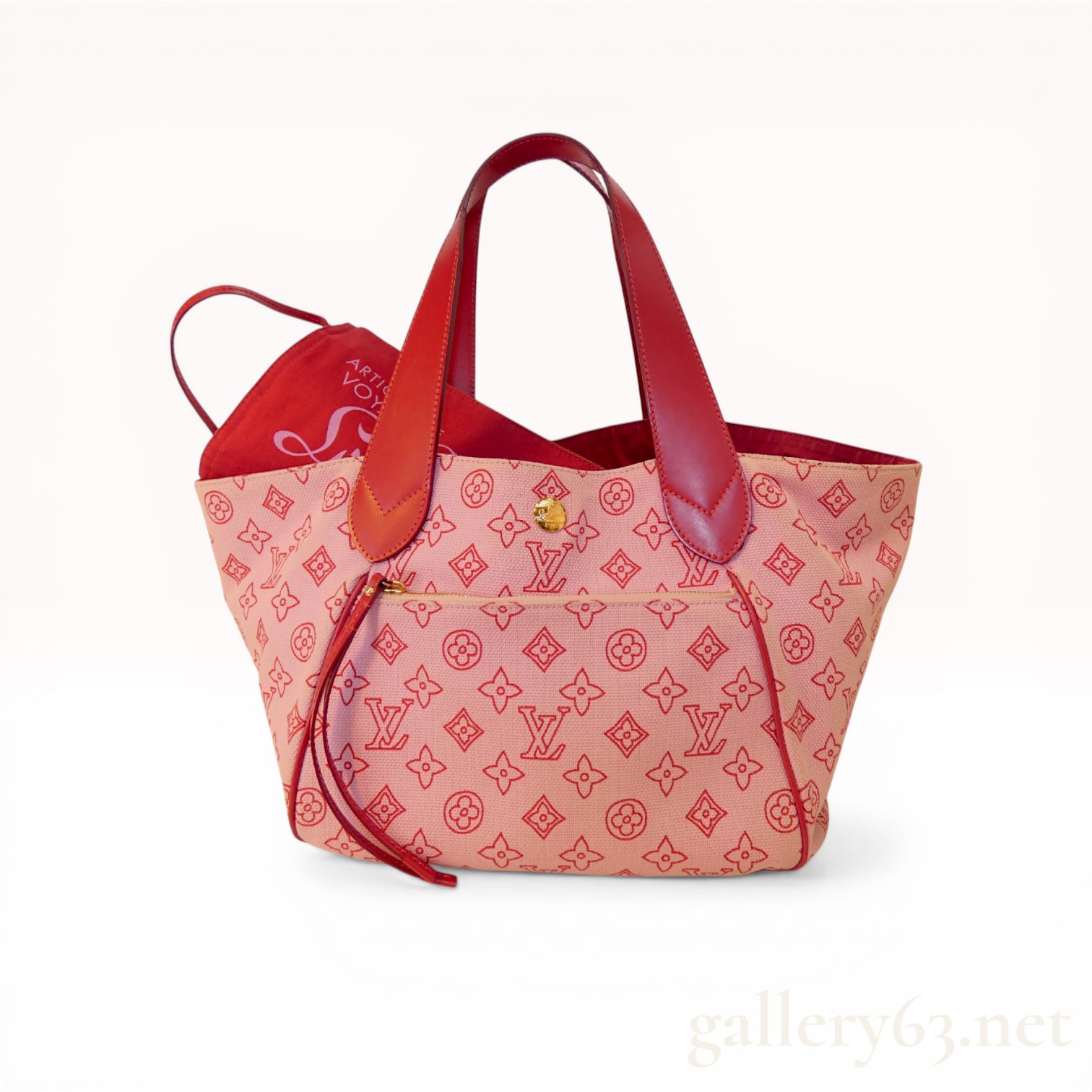 Louis Vuitton Pink Canvas Cabas Ipanema MM Tote Bag