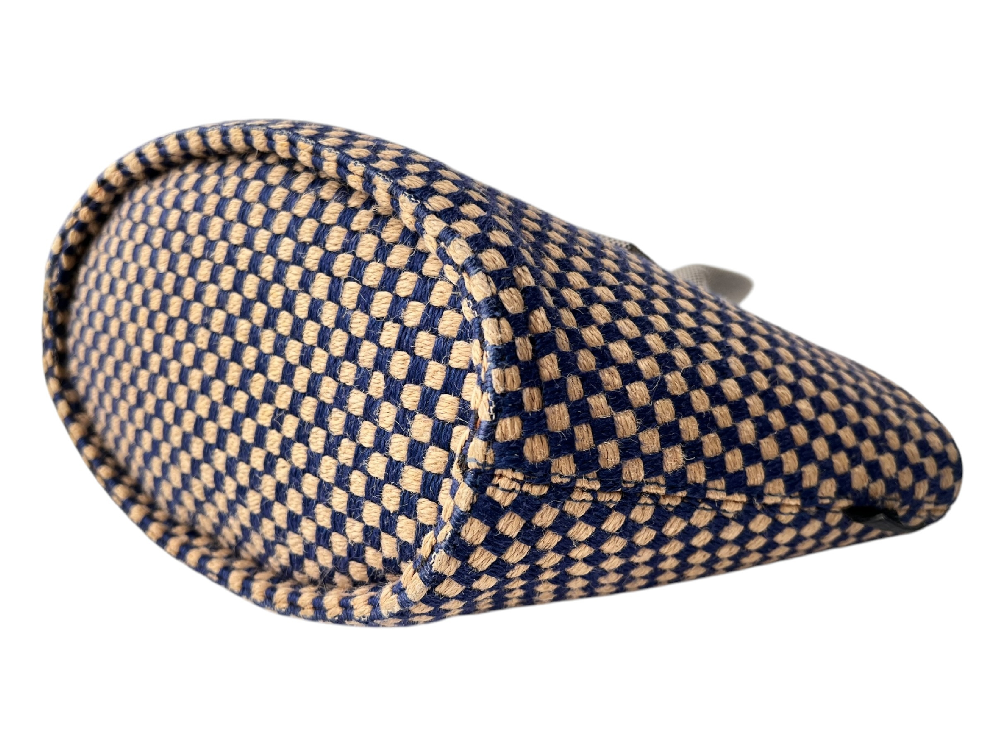 Hermes Basket Weave Jute Checkerboard PM Tote Bag
