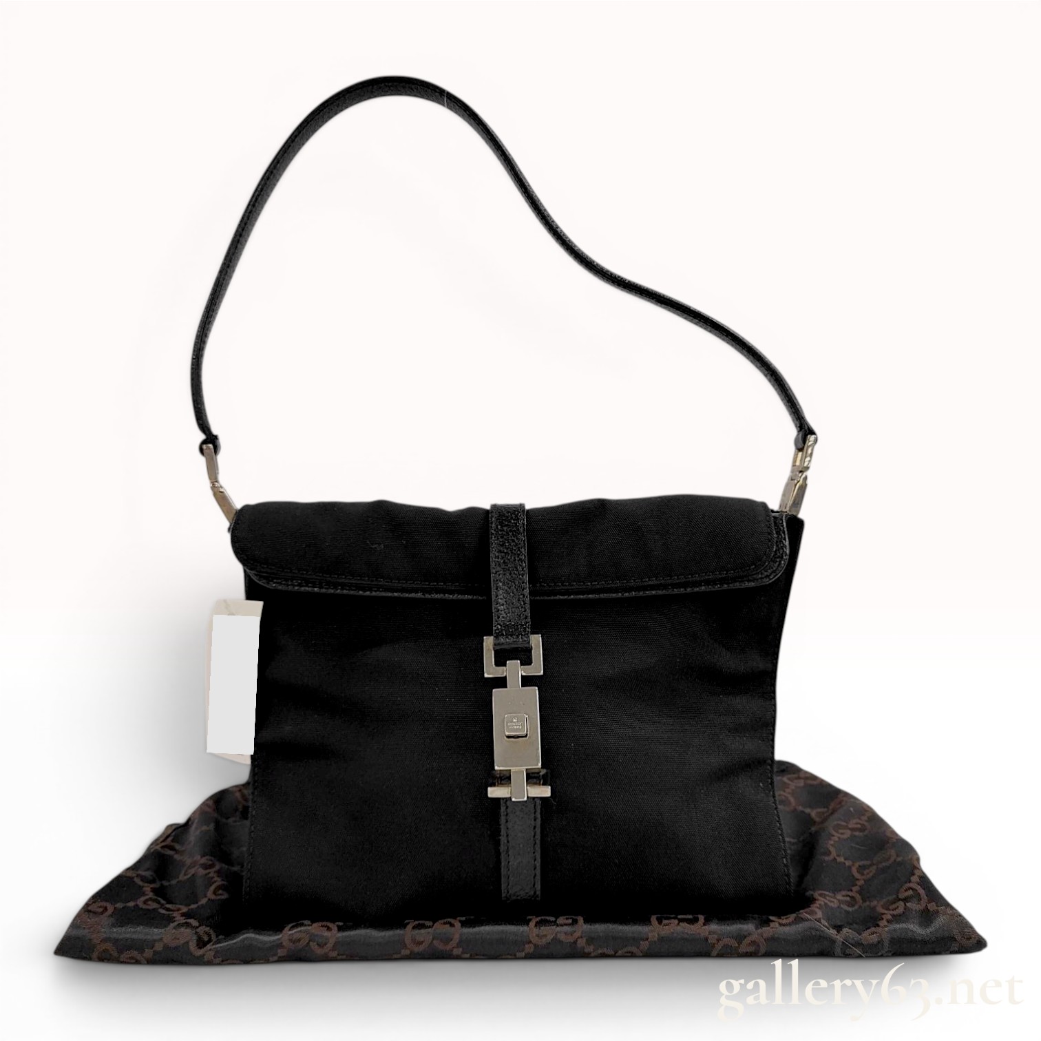 Gucci Black Canvas Jackie Shoulder Bag