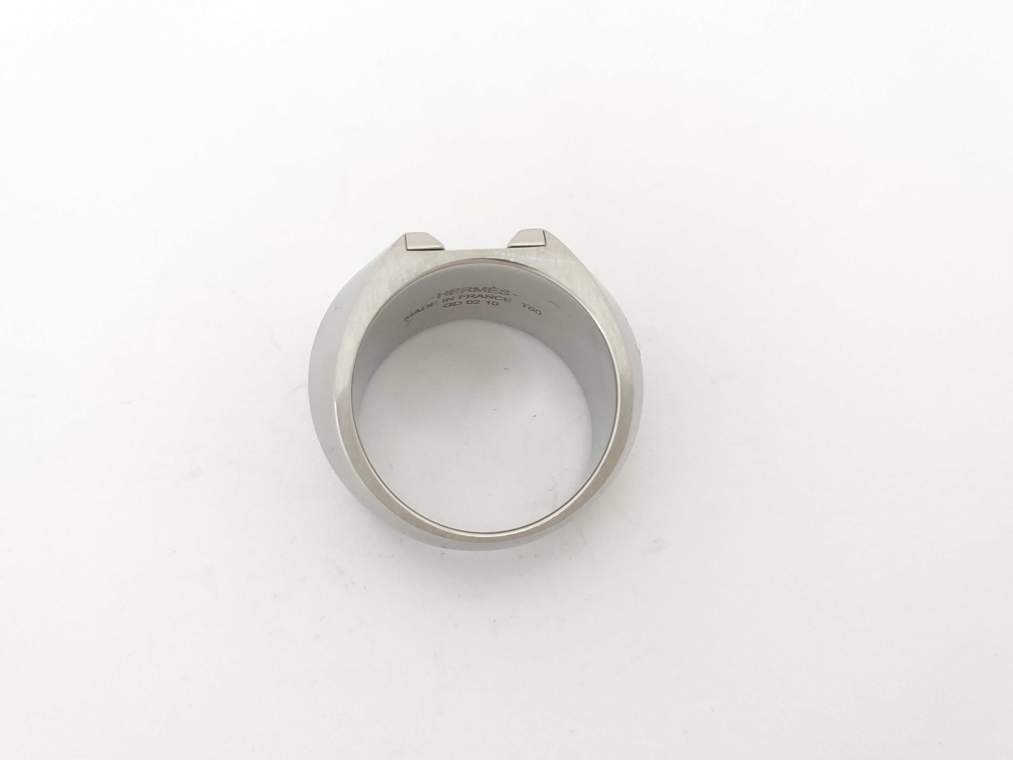 Hermes H Logo Band Ring size 9