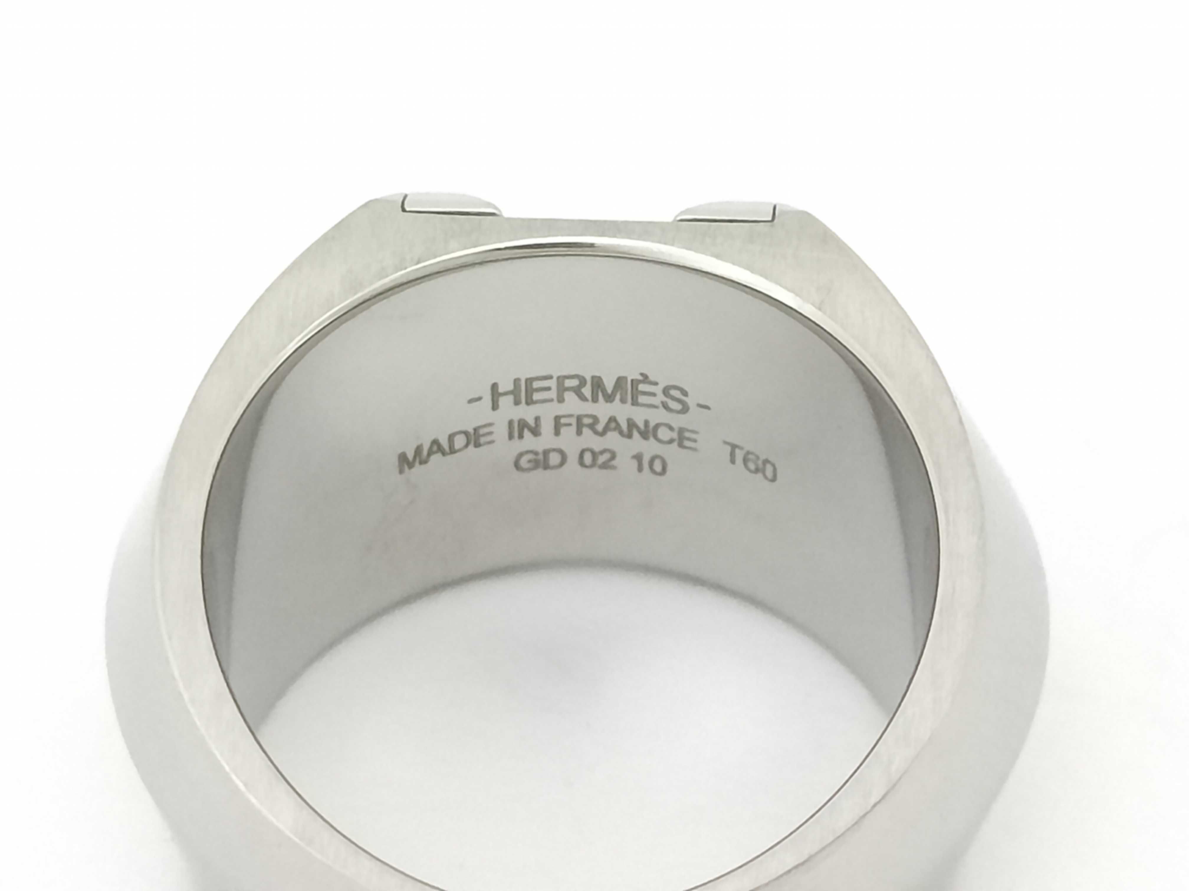 Hermes H Logo Band Ring size 9