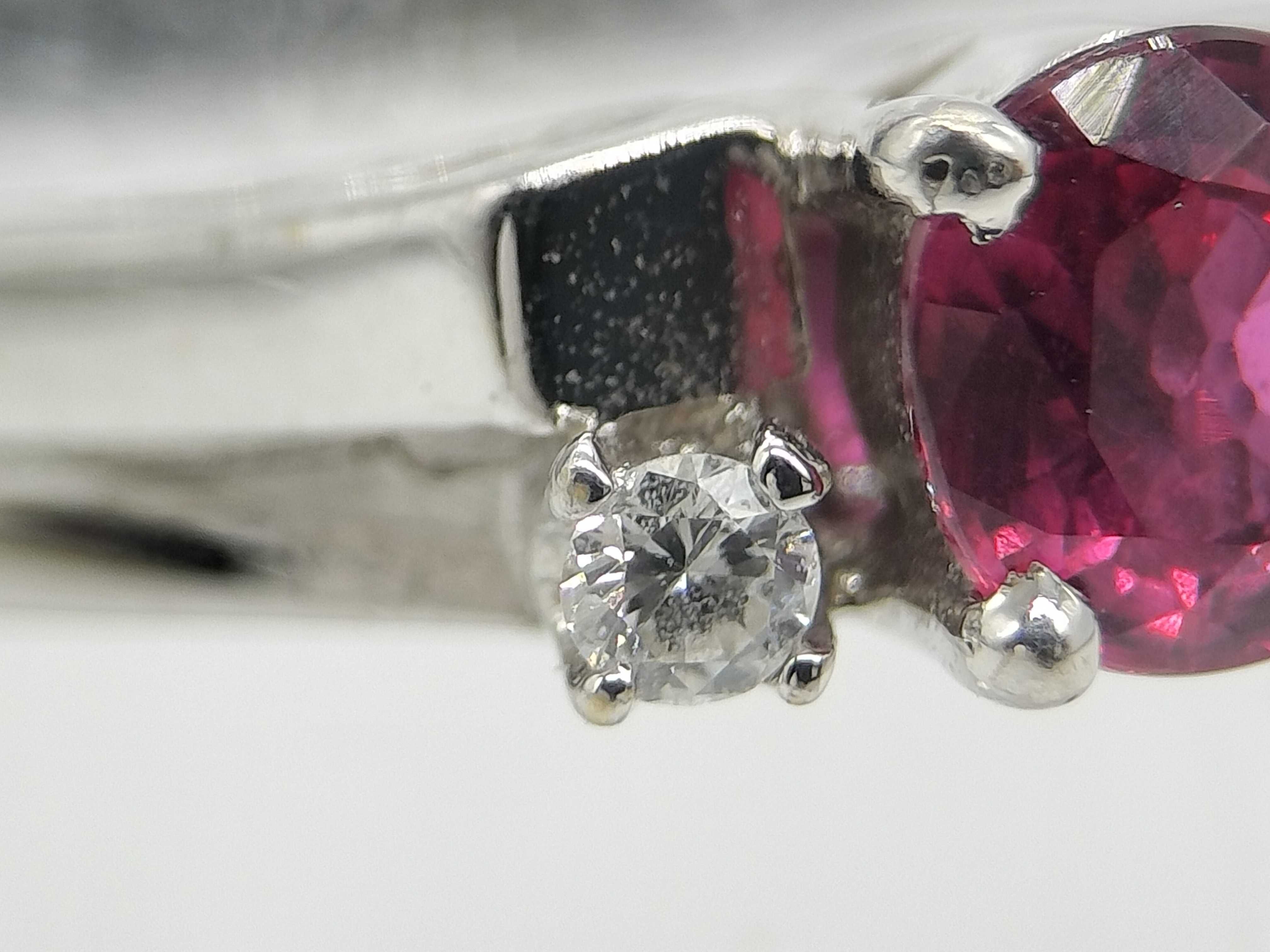 14kt White Gold Ruby and Diamond Dress Ring