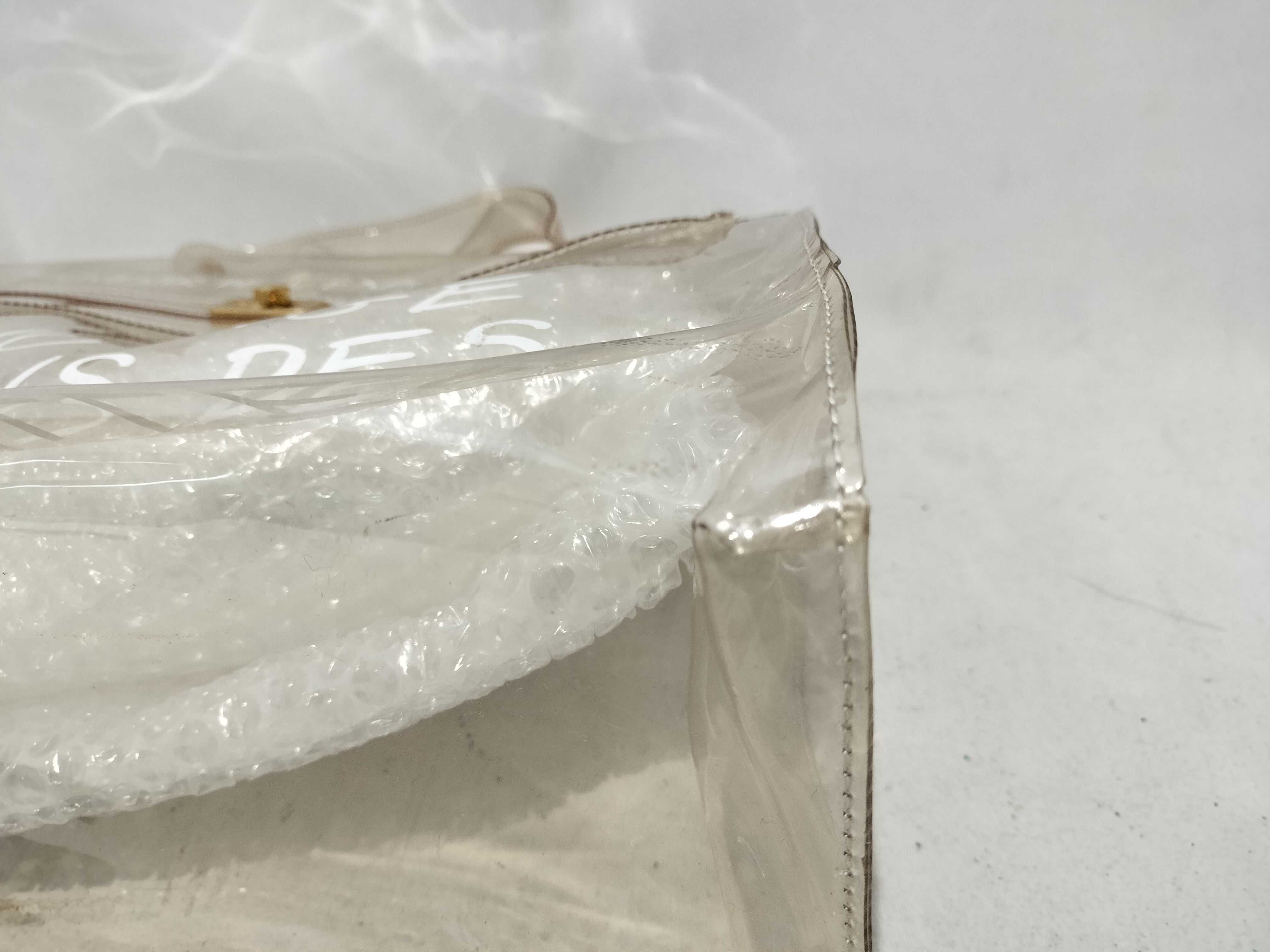 Hermes Vinyl Kelly Souvenir de l Exposition 1997 Clear Handbag