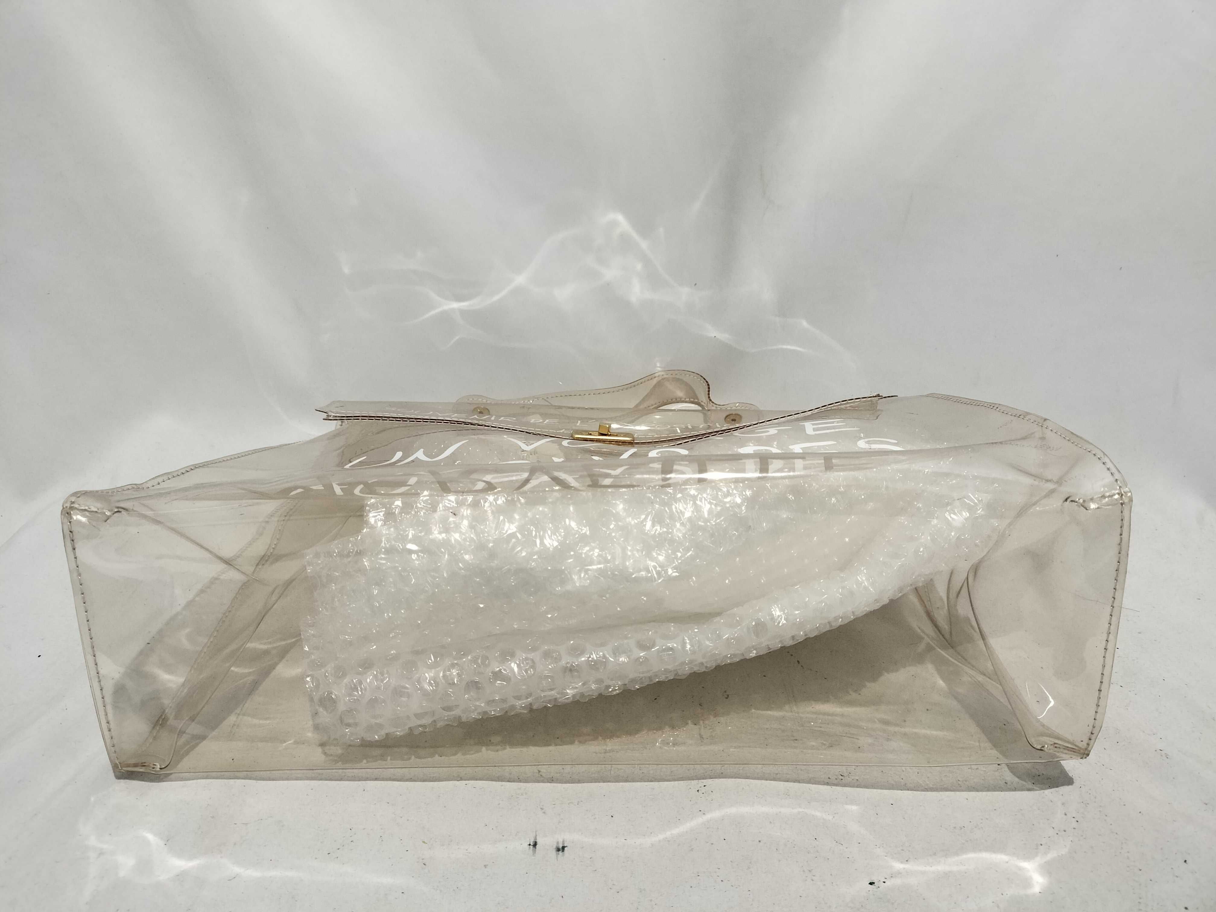 Hermes Vinyl Kelly Souvenir de l Exposition 1997 Clear Handbag
