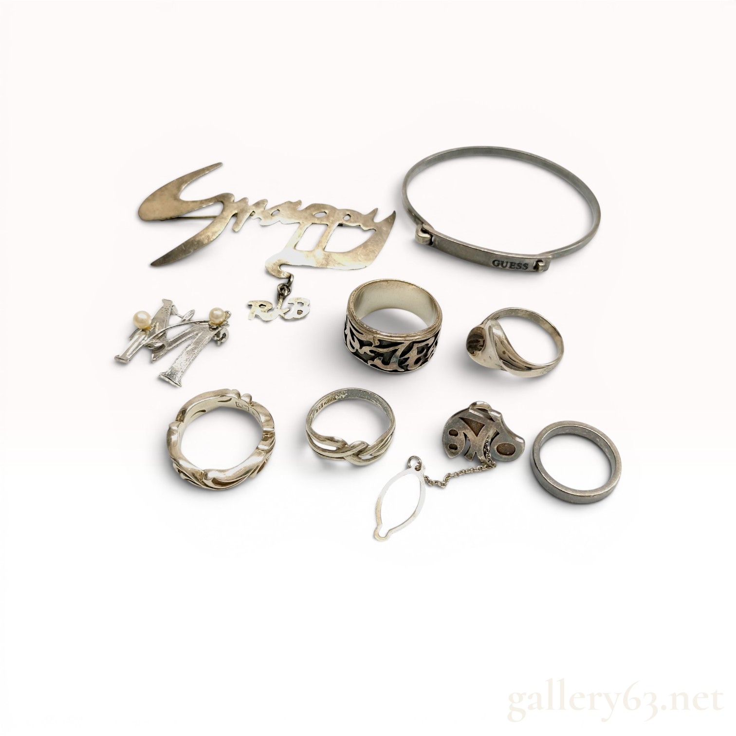 A Collection of Sterling Silver Estate Jewelry