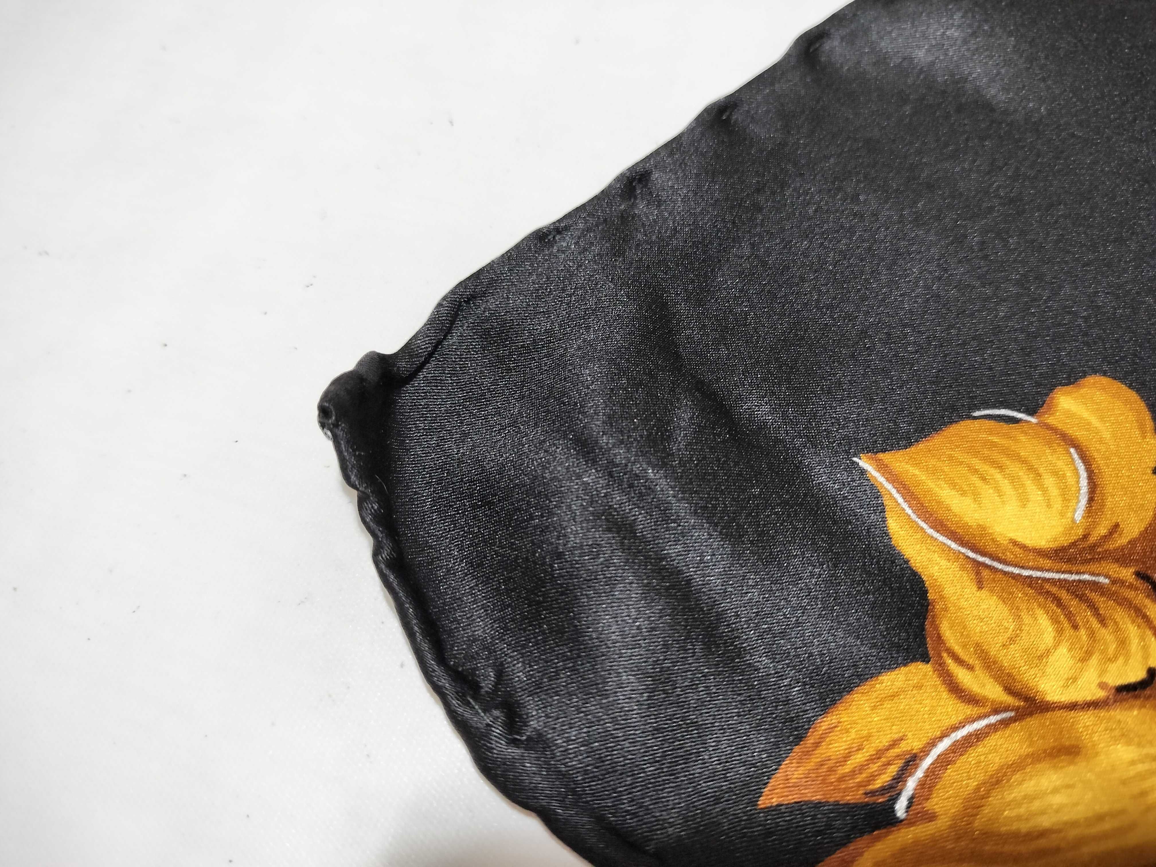 Chanel Silk Scarf in Wheat and Roses Pattern