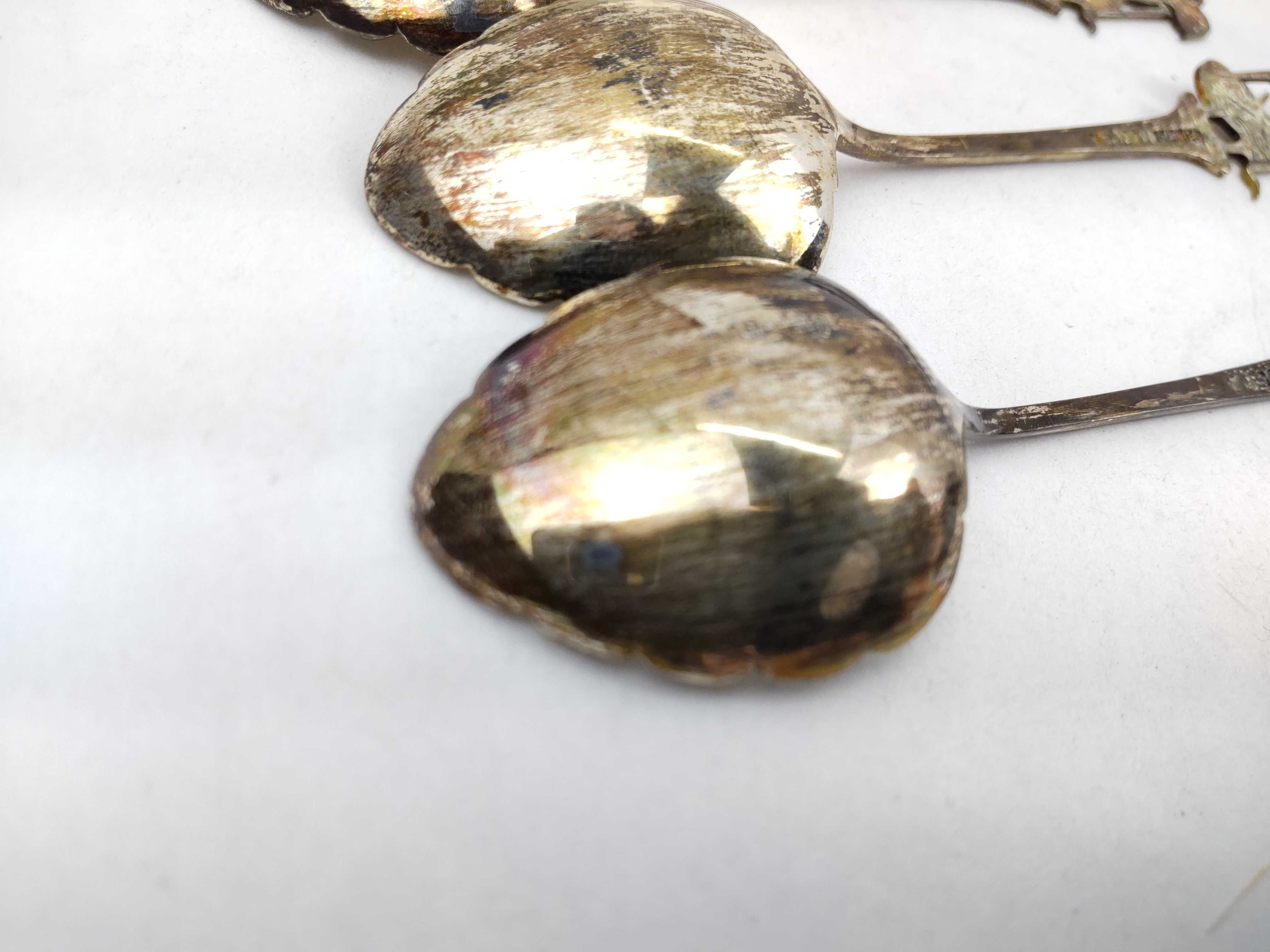 Set of Six Indonesian Jogya.800 Silver Wayang Decorative Spoons