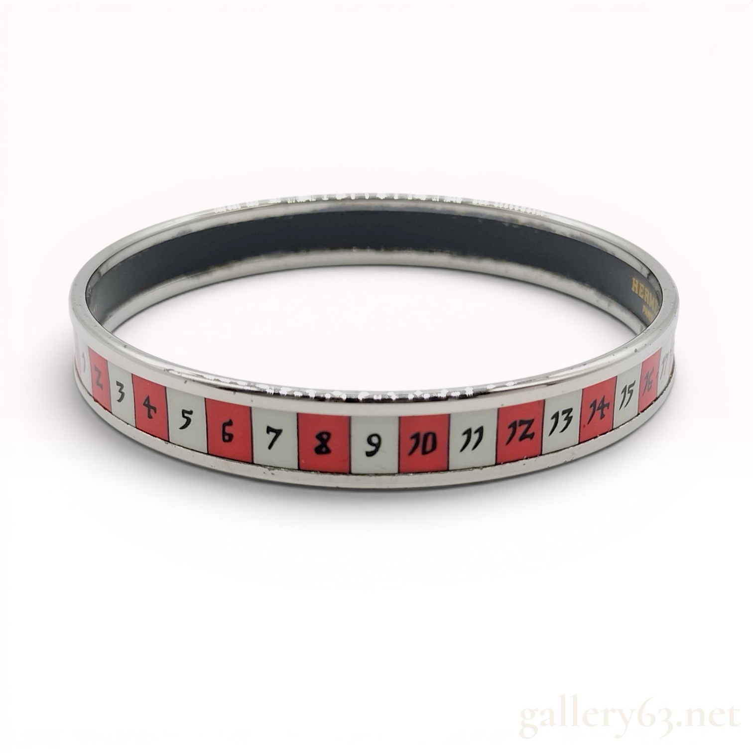 Hermes Astrologie Libra Narrow Enamel Bangle Bracelet with Box
