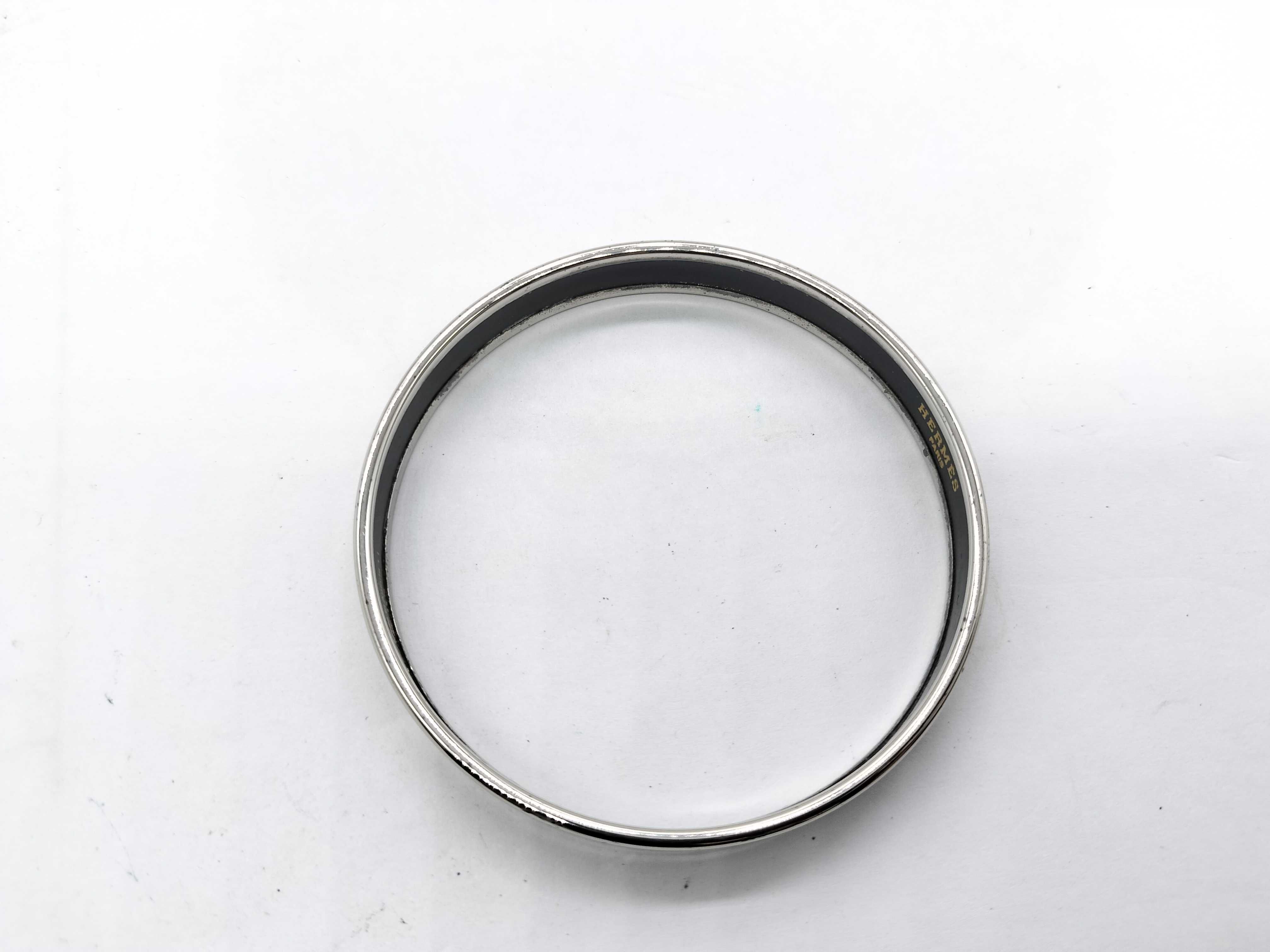 Hermes Astrologie Libra Narrow Enamel Bangle Bracelet with Box