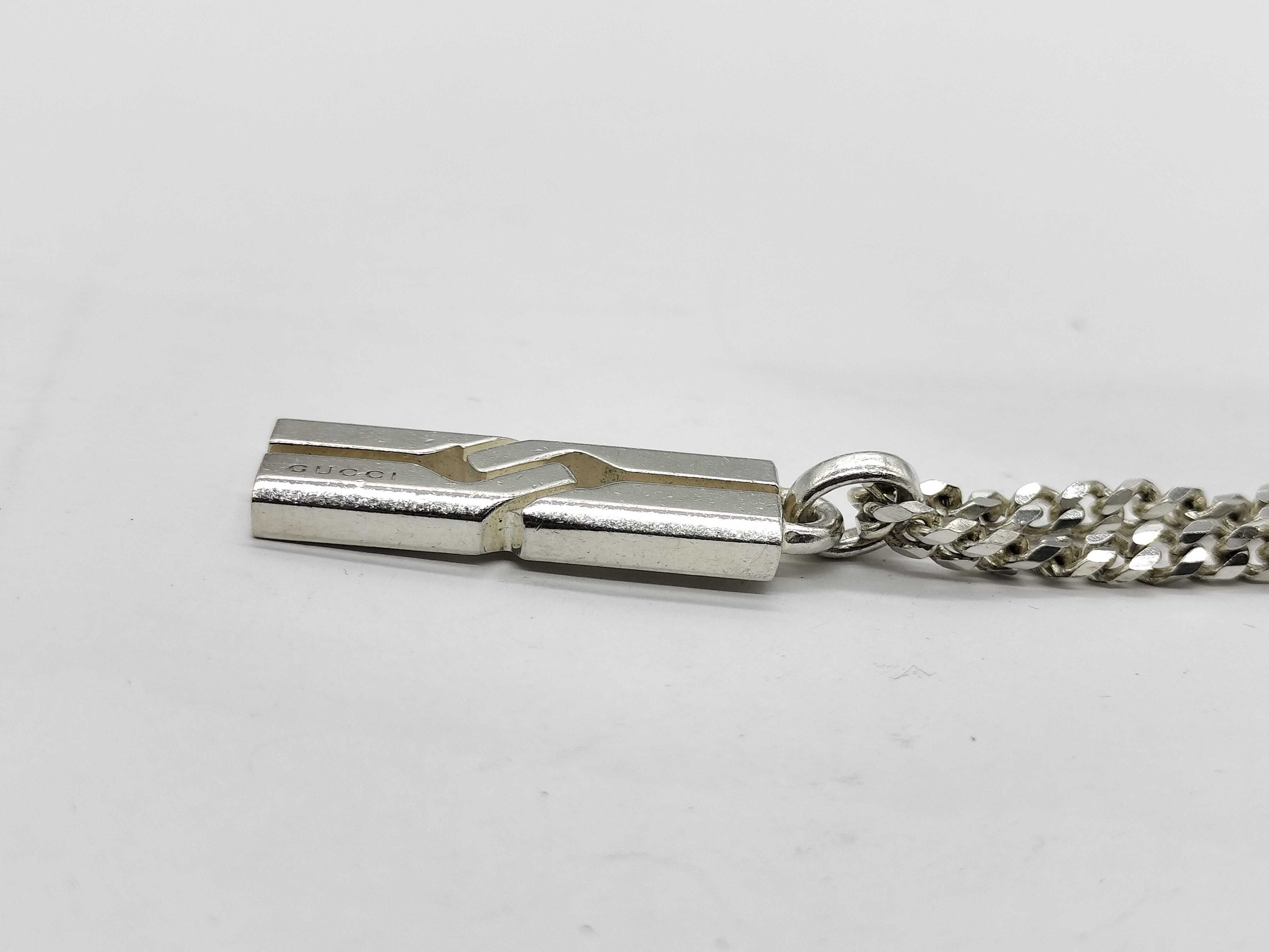 Gucci Sterling Silver Knot Infinity Pendant Necklace